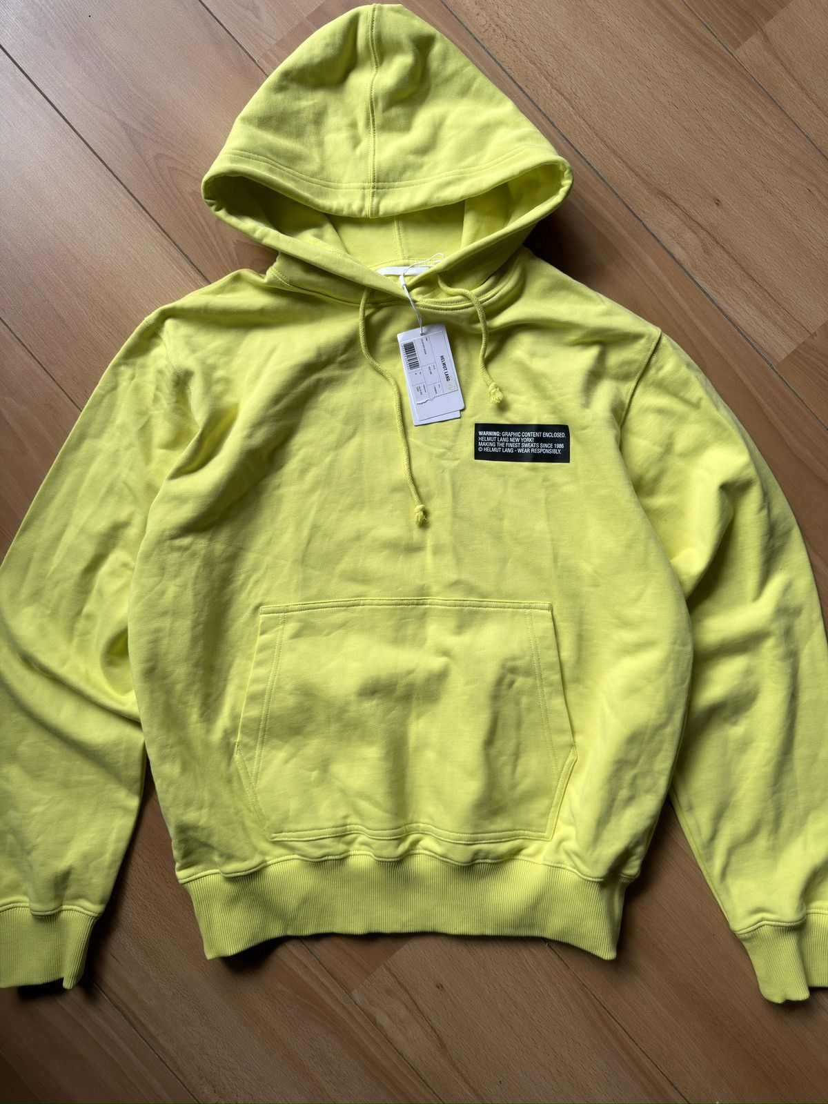 Helmut Lang Helmut Lang green big logo go new hoodie Size US L / EU 52-54 / 3 - 5 Thumbnail