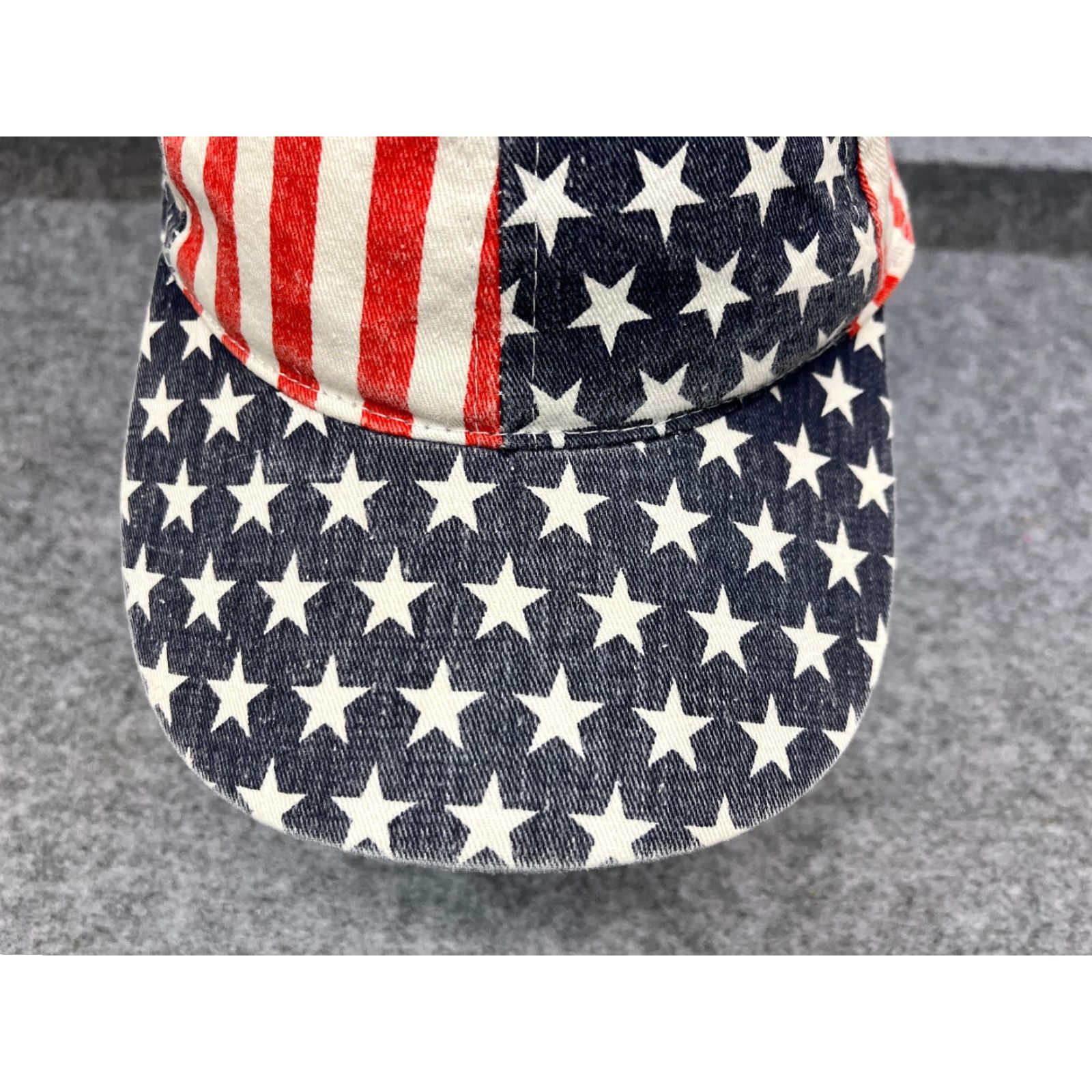 Vintage USA Flag Hat Cap N/A 4th Of July Baseball Cap Unbranded Unisex Adults One Size Blue Cotton Polyester Knit Casual Party/Cocktail Travel Men’s/Women’s Size ONE SIZE - 3 Thumbnail