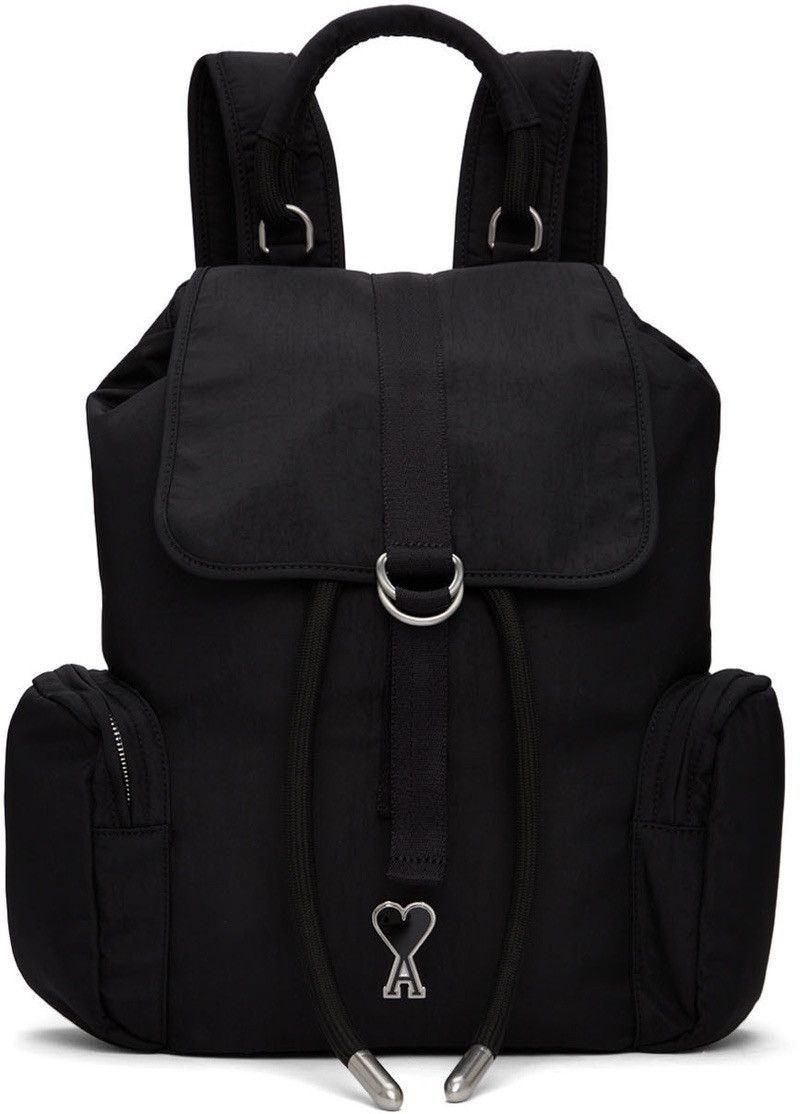 AMI AMI Alexandre Mattiussi Black Ami de Cœur Repellent Backpack Size ONE SIZE - 11 Thumbnail