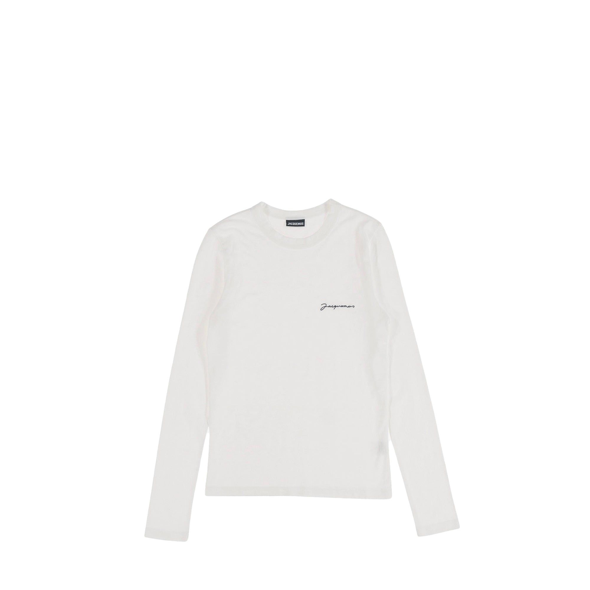 Jacquemus JACQUEMUS - White cotton long-sleeved T-shirt (S) Size S / US 4 / IT 40 - 1 Thumbnail
