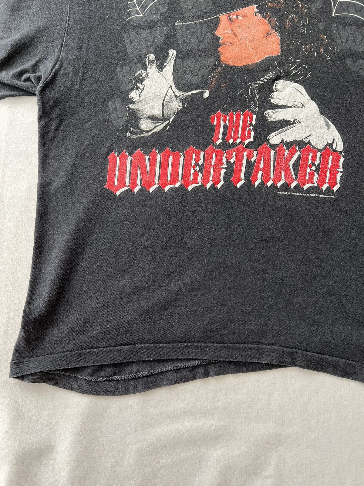 WWE Vintage 1993 The Undertaker WWF WWE Black T-shirt Size US L / EU 52-54 / 3 - 8 Thumbnail