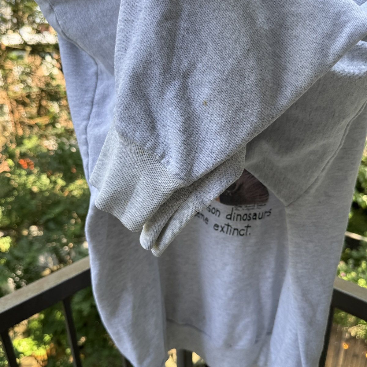 Vintage Dinosaurs Extinct Cigarettes Thrashed Faded Sweatshirt ERD Size US XL / EU 56 / 4 - 7 Thumbnail