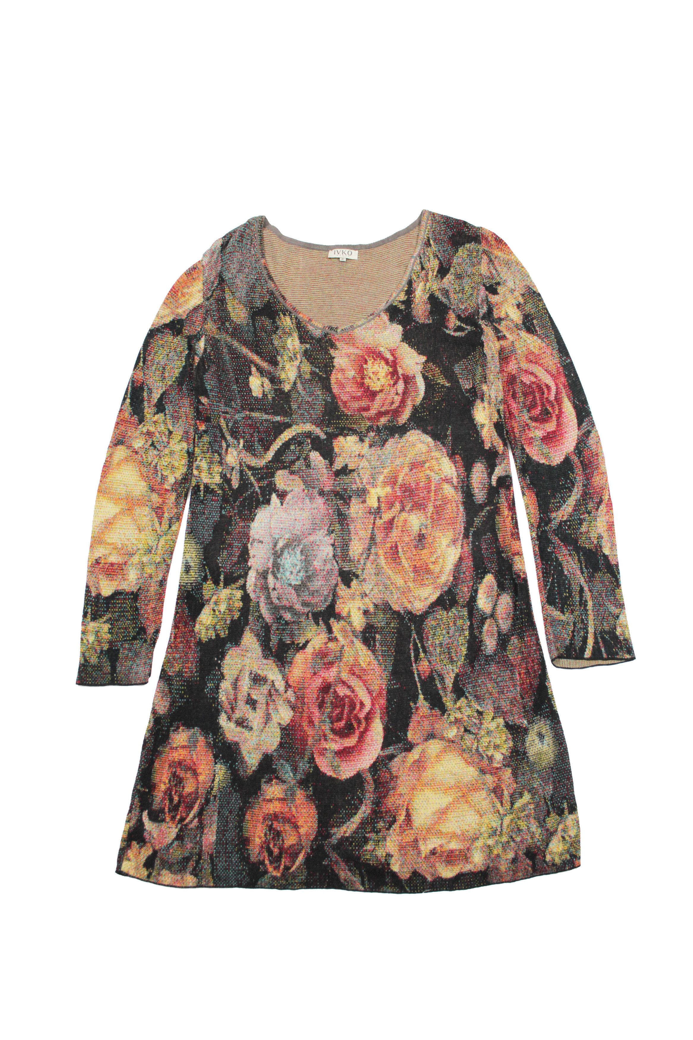 Other Ivko Brocade Pattern Floral Knit Dress Size M / US 6-8 / IT 42-44 - 1 Thumbnail
