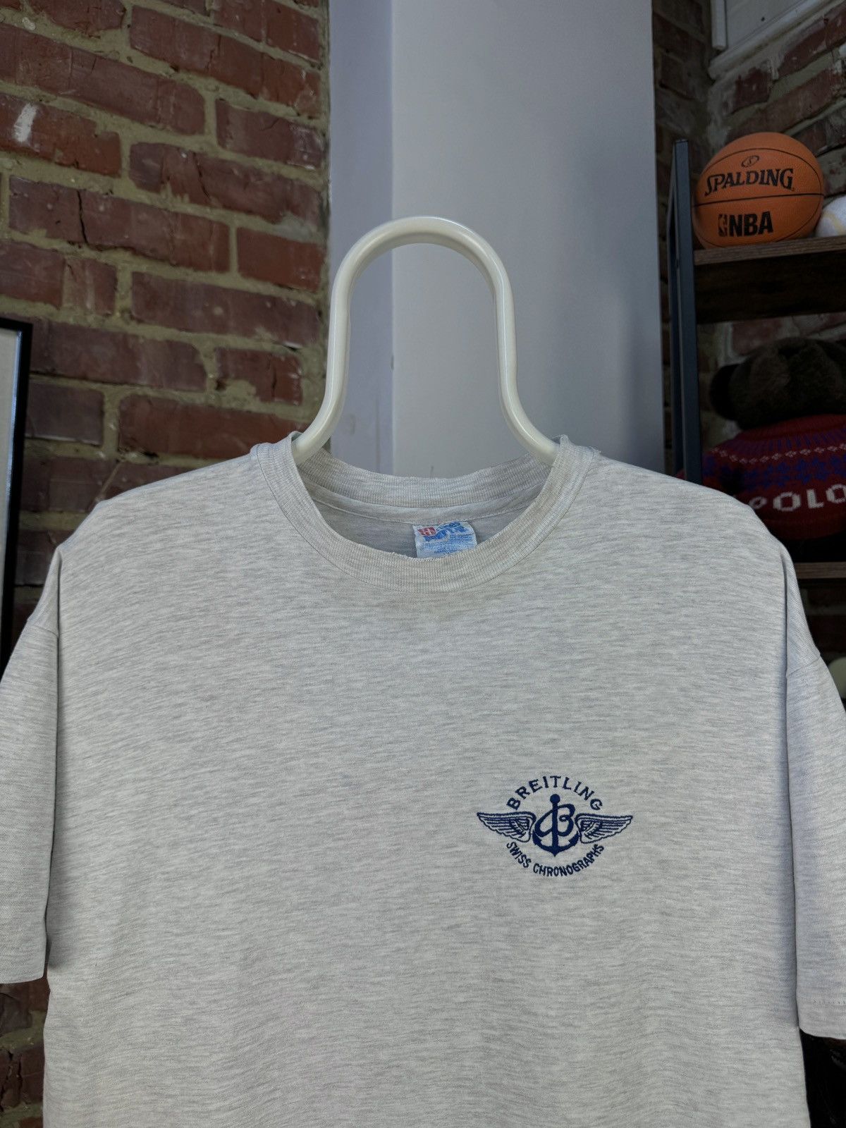 Breitling × Hanes × Vintage Breitling Swiss Chronographs Vintage Hanes T-Shirt Size US L / EU 52-54 / 3 - 4 Thumbnail