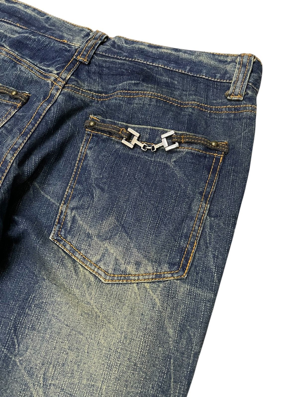 Hysteric Glamour × In The Attic × Japanese Brand In The Attic Japan Muddy Wash Honeycomb Embellished Jeans Size US 30 / EU 46 - 17 Thumbnail