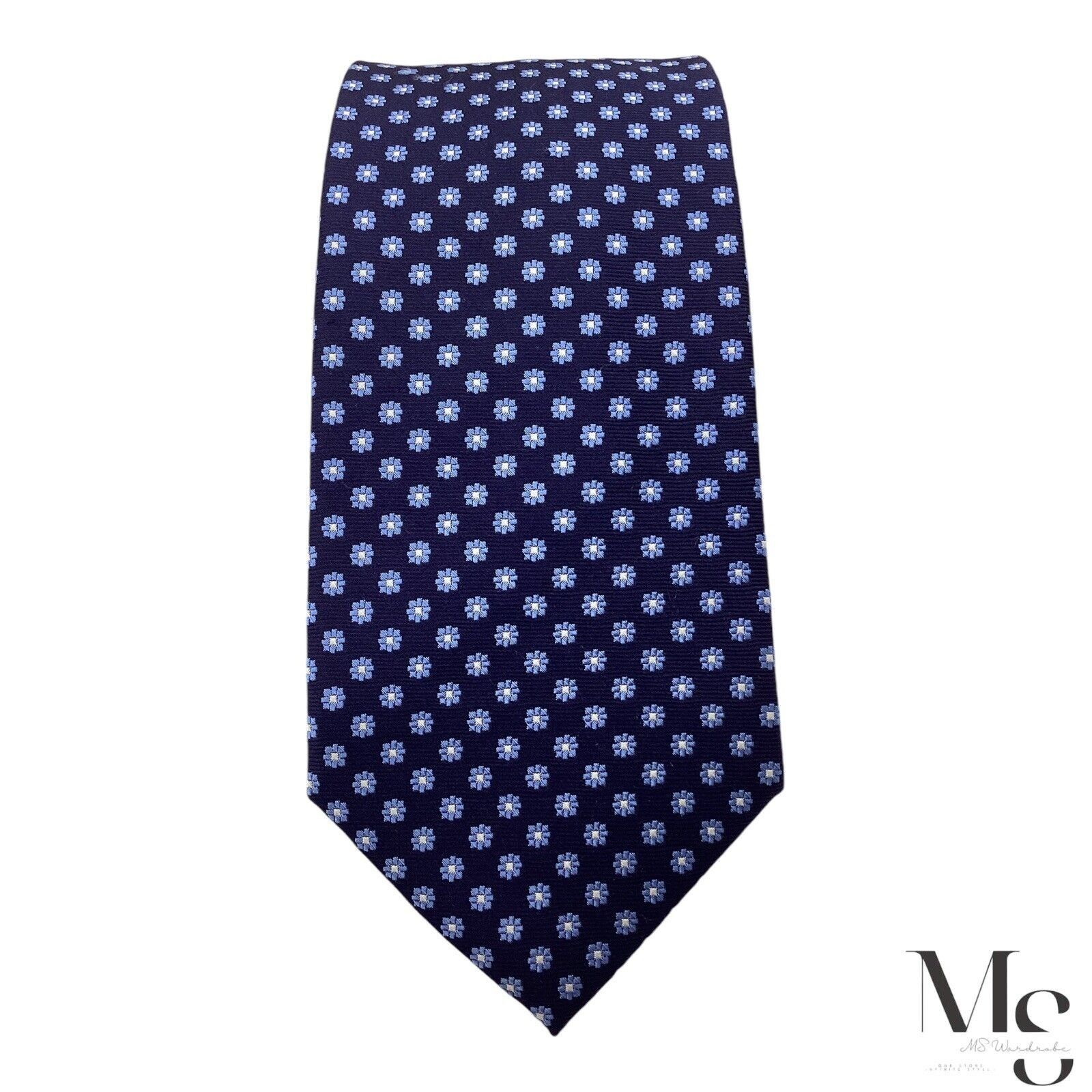 The Men's Store THE MEN'S STORE Blue Floral Silk Tie W: 3.25" EX COND Size ONE SIZE - 2 Thumbnail