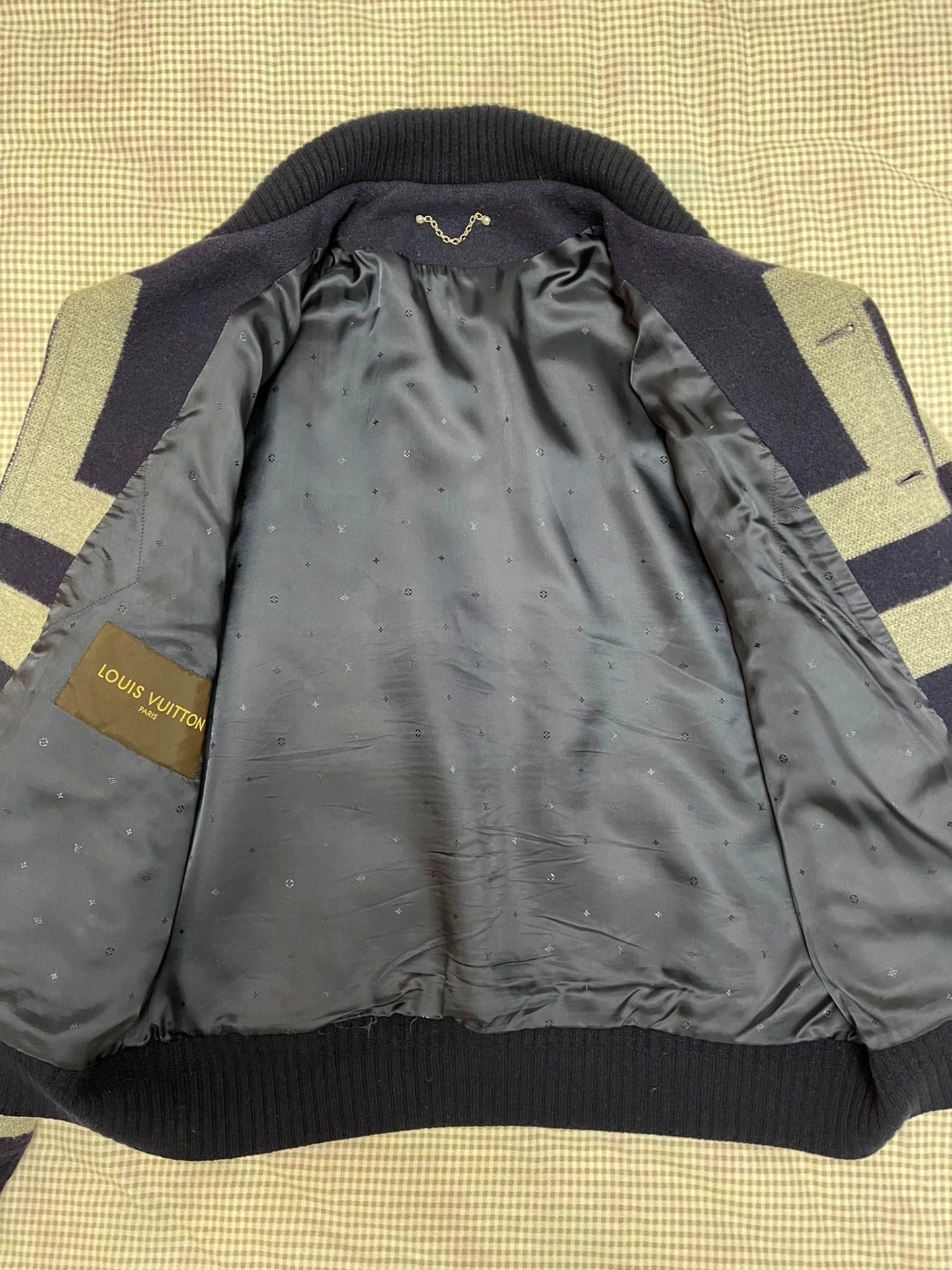 Louis Vuitton LV Runway Wool Cashmere Blend Blue Gray Men's 54 Size US L / EU 52-54 / 3 - 4 Thumbnail