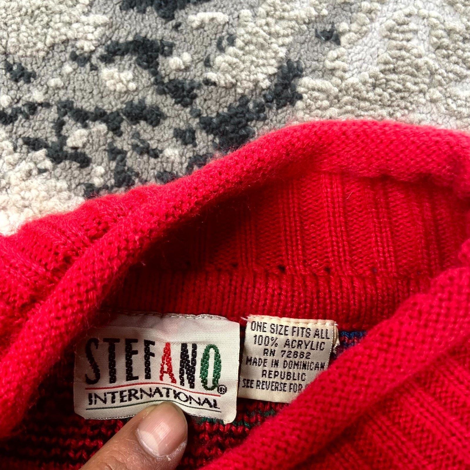 & Other Stories Vintage Stefano International Sweater Womens One Size Red Size ONE SIZE - 3 Thumbnail