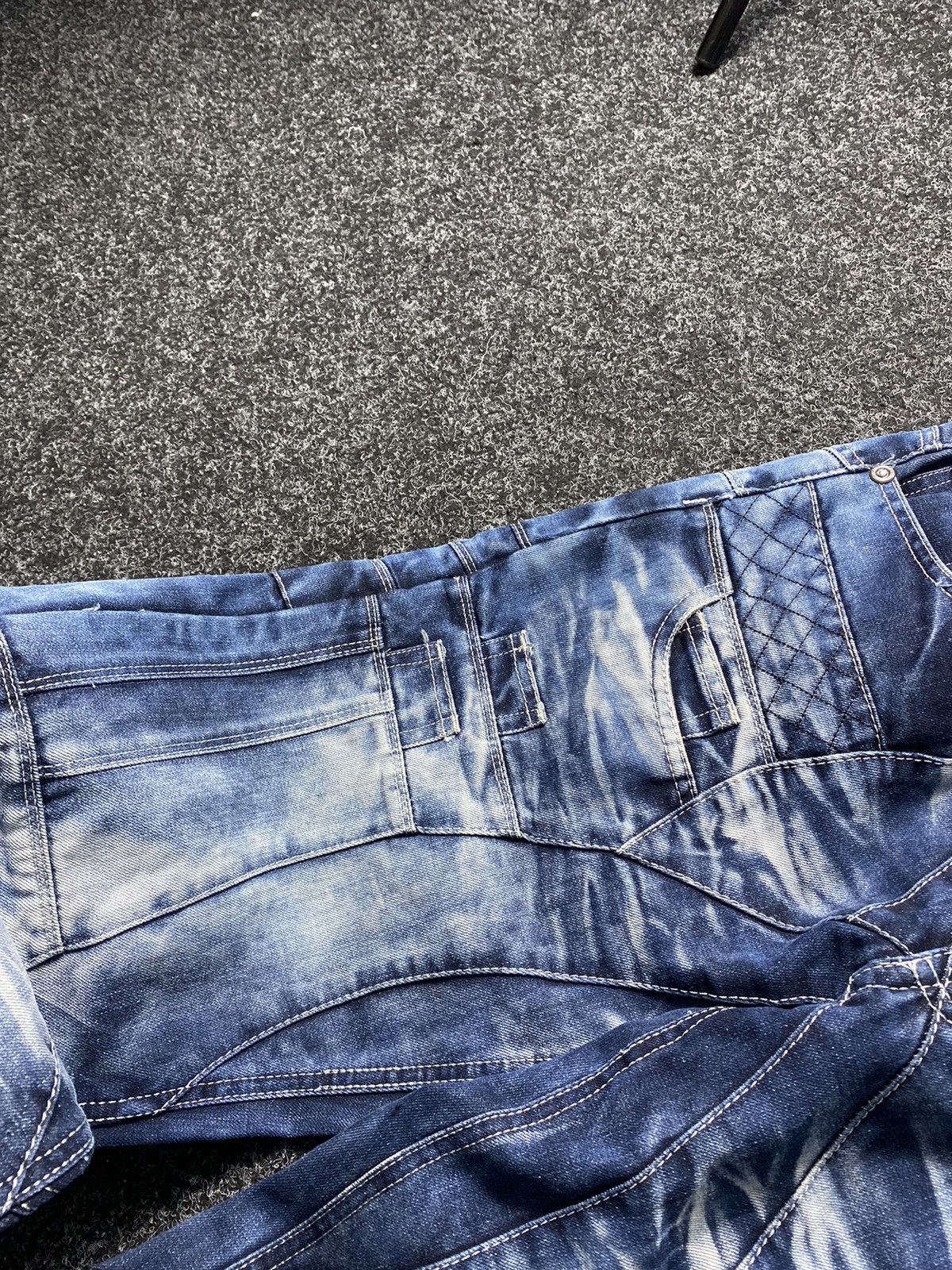 20471120 × Japanese Brand 🔥Japanese Kosmo Lupo Baggy Distressed Opium Punk Jeans Owens Size US 34 / EU 50 - 11 Thumbnail