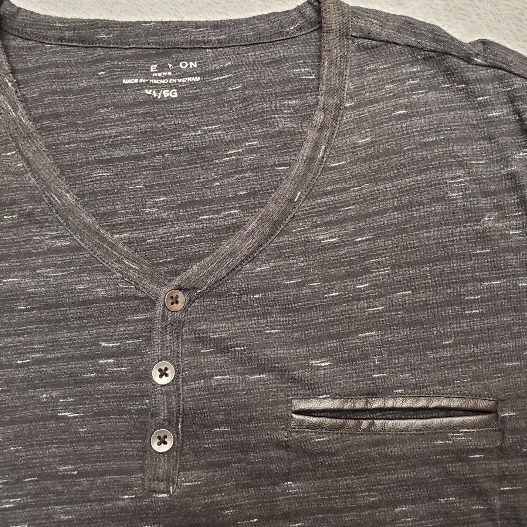 Vintage VINTAGE Henley Shirt Mens XL Black Heather Cotton Blend Button Outdoor Size US XL / EU 56 / 4 - 5 Thumbnail