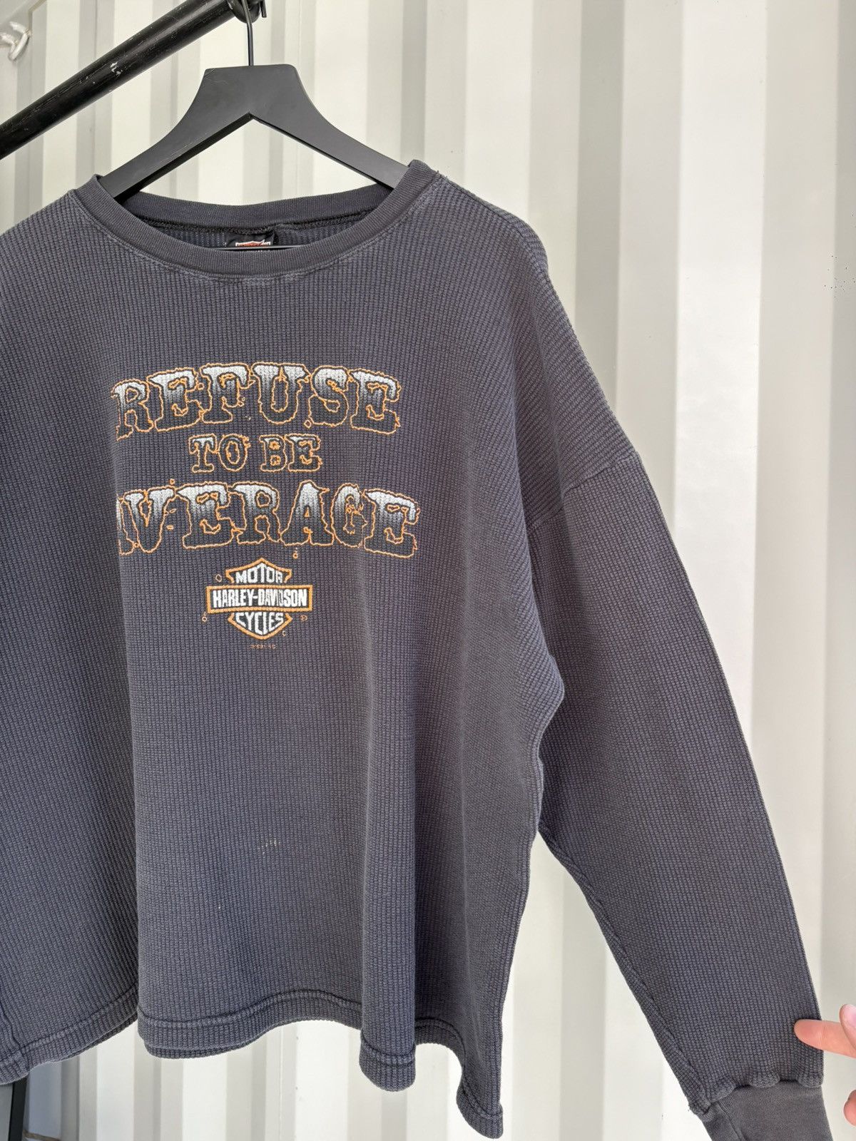 Harley Davidson Harley Davidson Thrashed Faded Thermal Distress grunge Size US XL / EU 56 / 4 - 3 Thumbnail