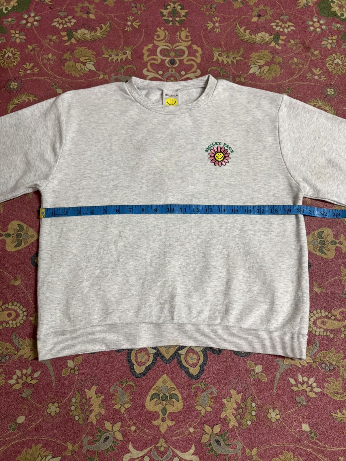 Japanese Brand SMILEY FACE Over Print Back Side Sweatshirt Size US M / EU 48-50 / 2 - 11 Thumbnail