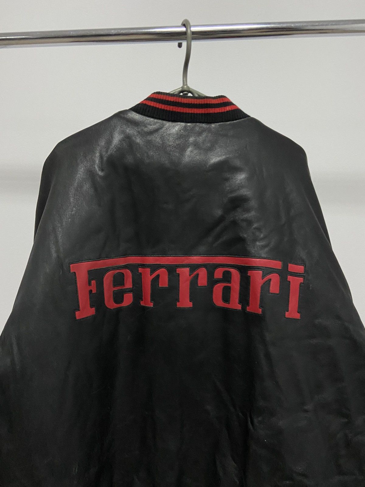 Ferrari × Vintage Ferrari Leather Bomber Jacket Vintage Big Logo Size US XXL / EU 58 / 5 - 4 Thumbnail