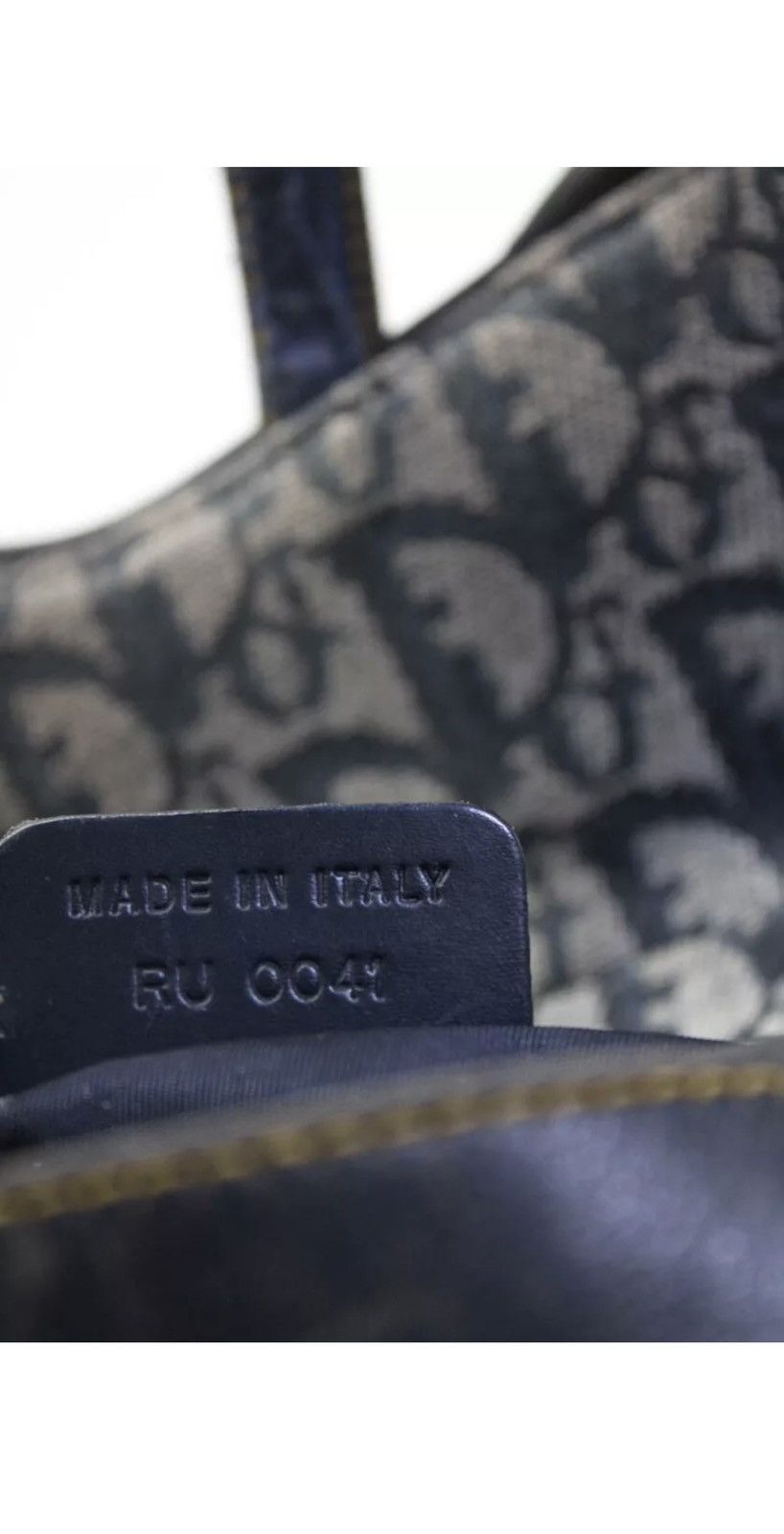 Dior Christian Dior Vintage Oblique Canvas Saddle Bag - Navy Size ONE SIZE - 15 Thumbnail