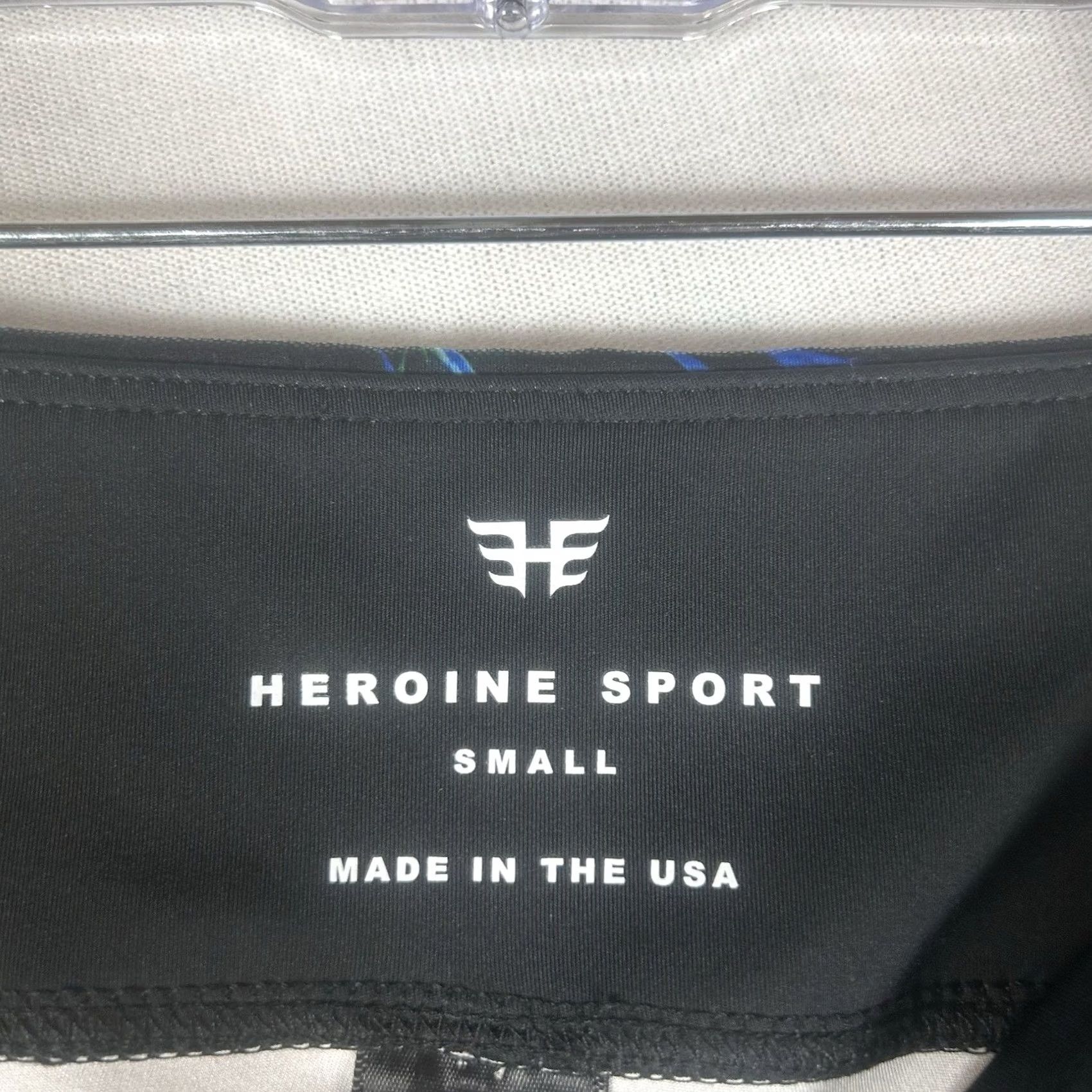 Vintage Heroine Sport Abstract Leggings Women S Black Metallic Shiney Stretch USA Size 28" / US 6 / IT 42 - 4 Thumbnail