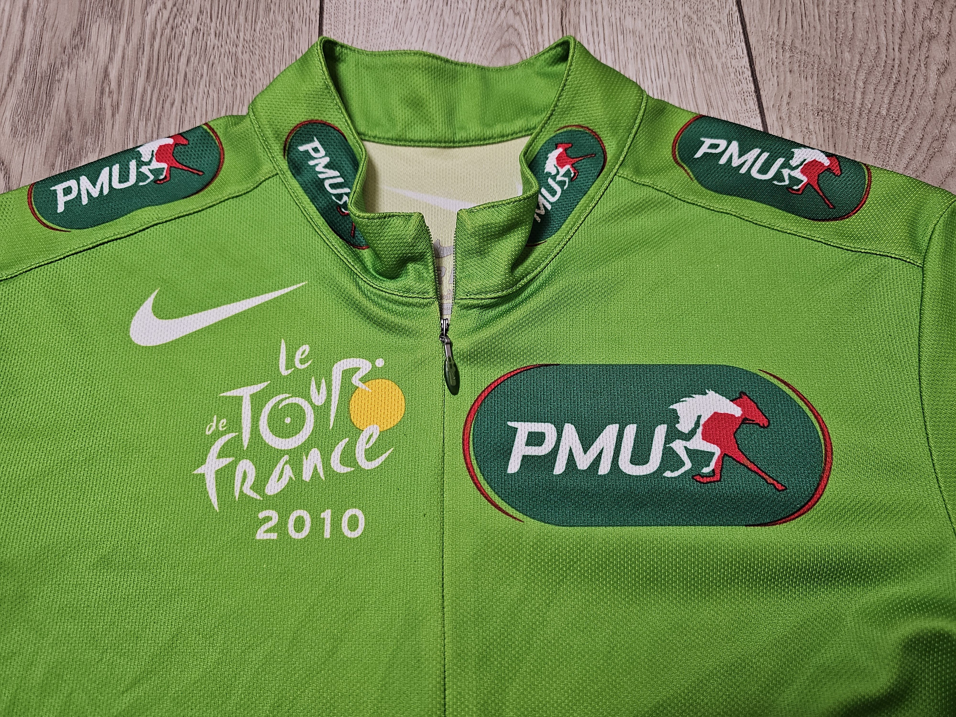 Nike × Vintage NIKE TOUR DE FRANCE 2010 CYCLING JERSEY CYCLING TEAM PMU Size US M / EU 48-50 / 2 - 3 Thumbnail