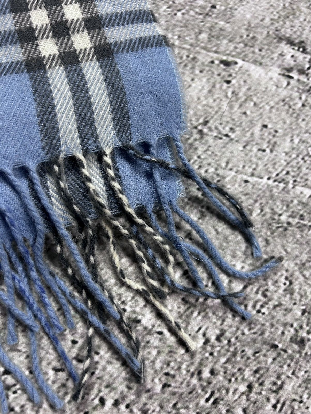Vintage baby blue scarf nova check burberry style Size ONE SIZE - 3 Thumbnail
