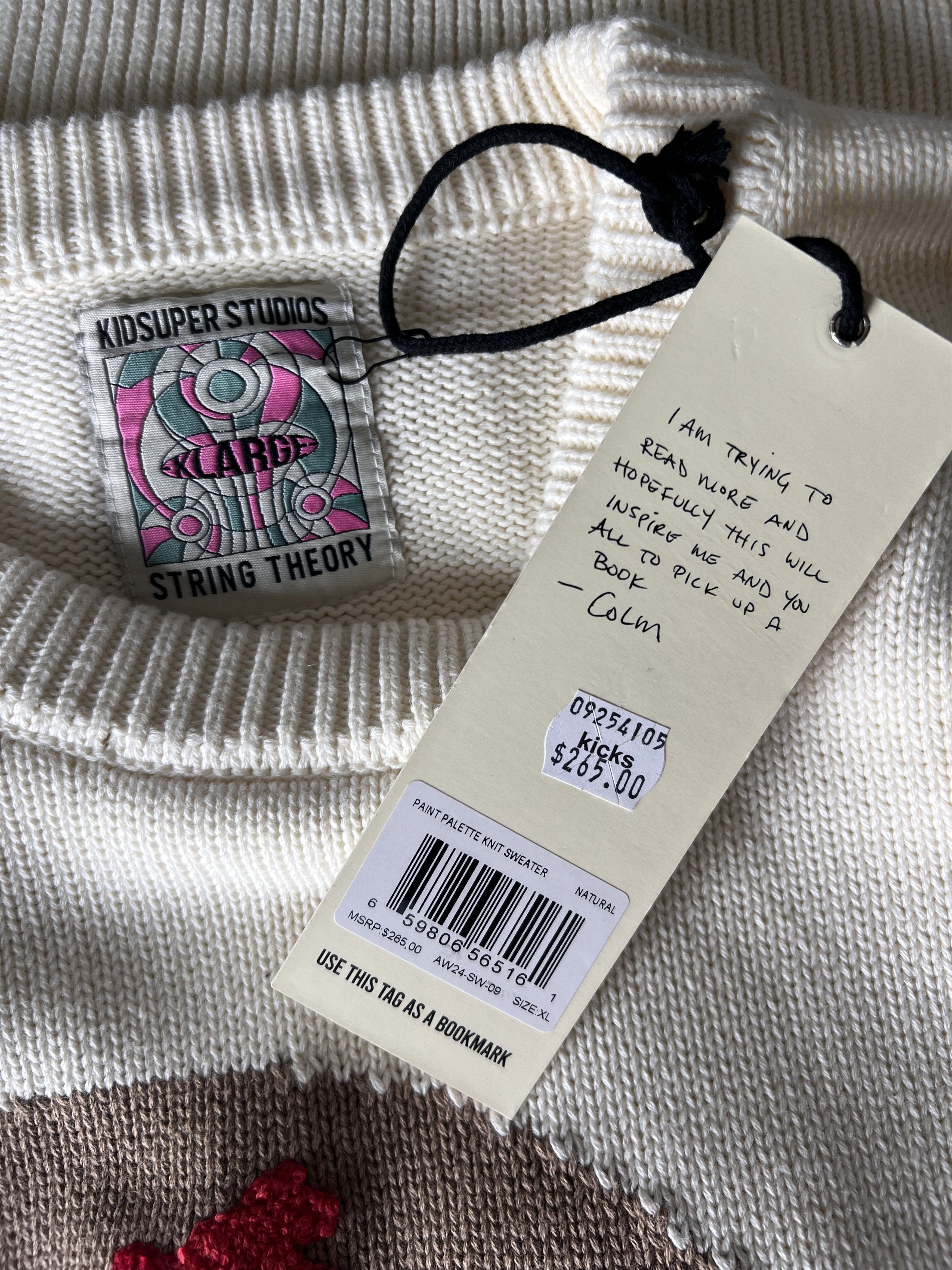 KidSuper Kidsuper Paint Palette Knit Sweater in Natural Size US XL / EU 56 / 4 - 7 Thumbnail