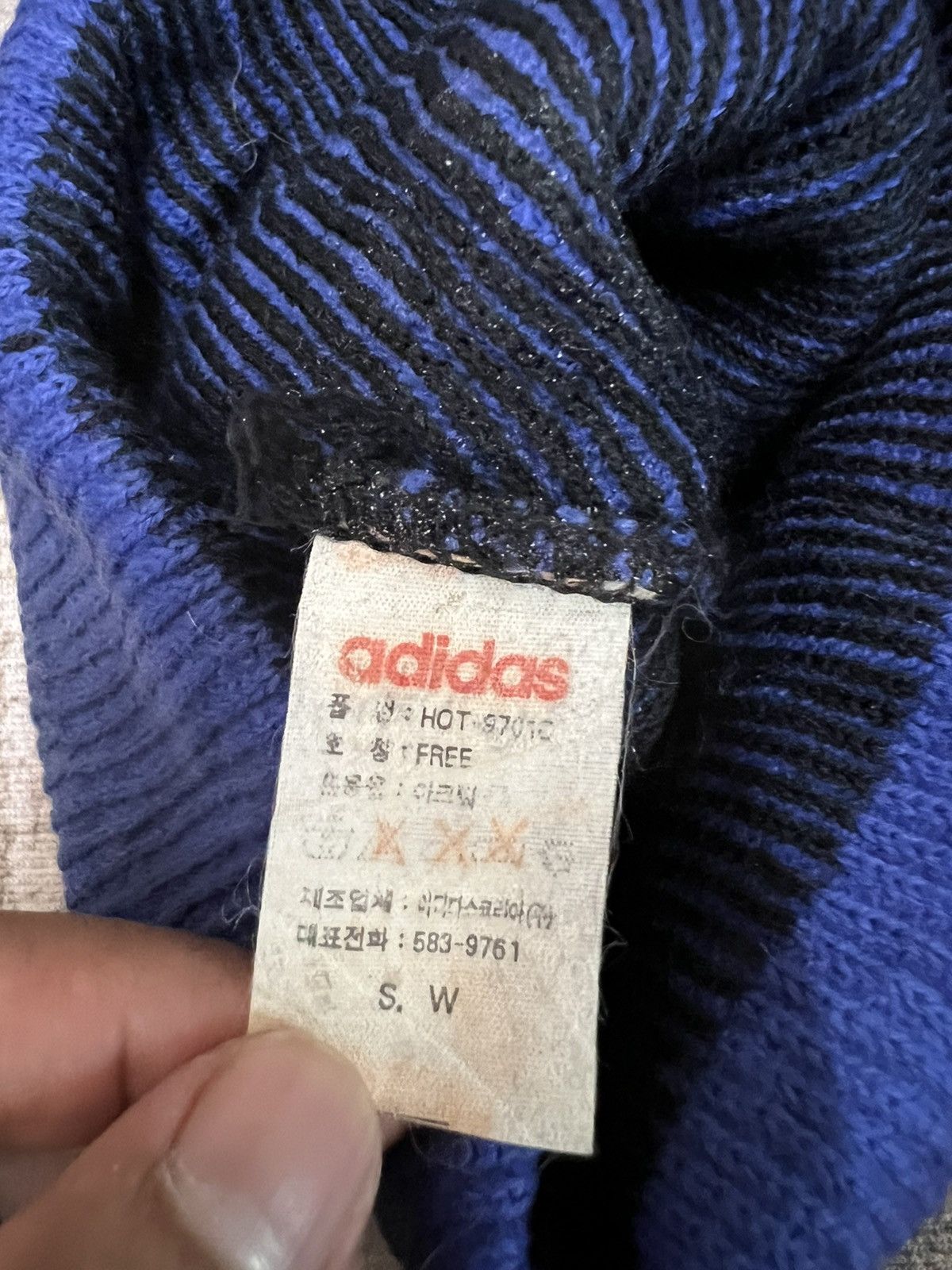 Adidas Vintage Adidas Big Logo Beanie hats Size ONE SIZE - 6 Thumbnail