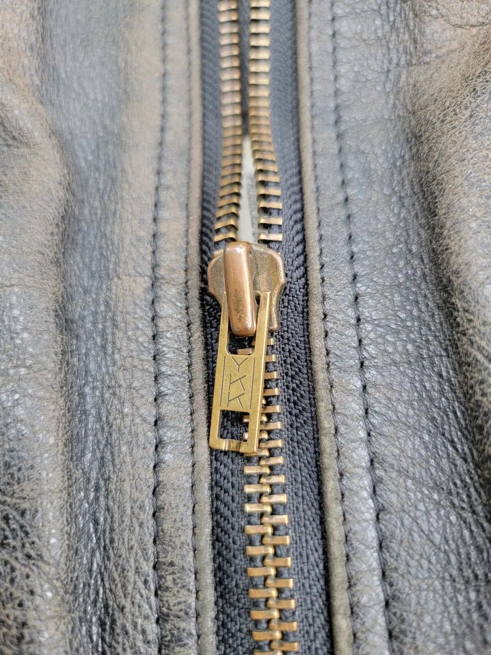 Vintage Vintage Kushitani Leather Jacket Embroided Logo Size US L / EU 52-54 / 3 - 13 Thumbnail