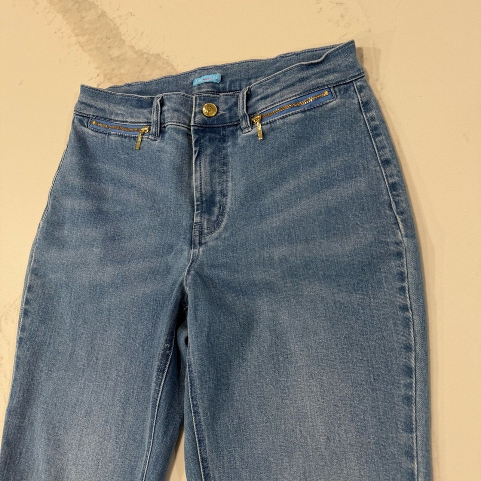 J.McLaughlin J. McLaughlin Yara Straight Tapered Leg Denim Jeans Womens 0 Size 25" / US 0 / IT 36 - 3 Thumbnail