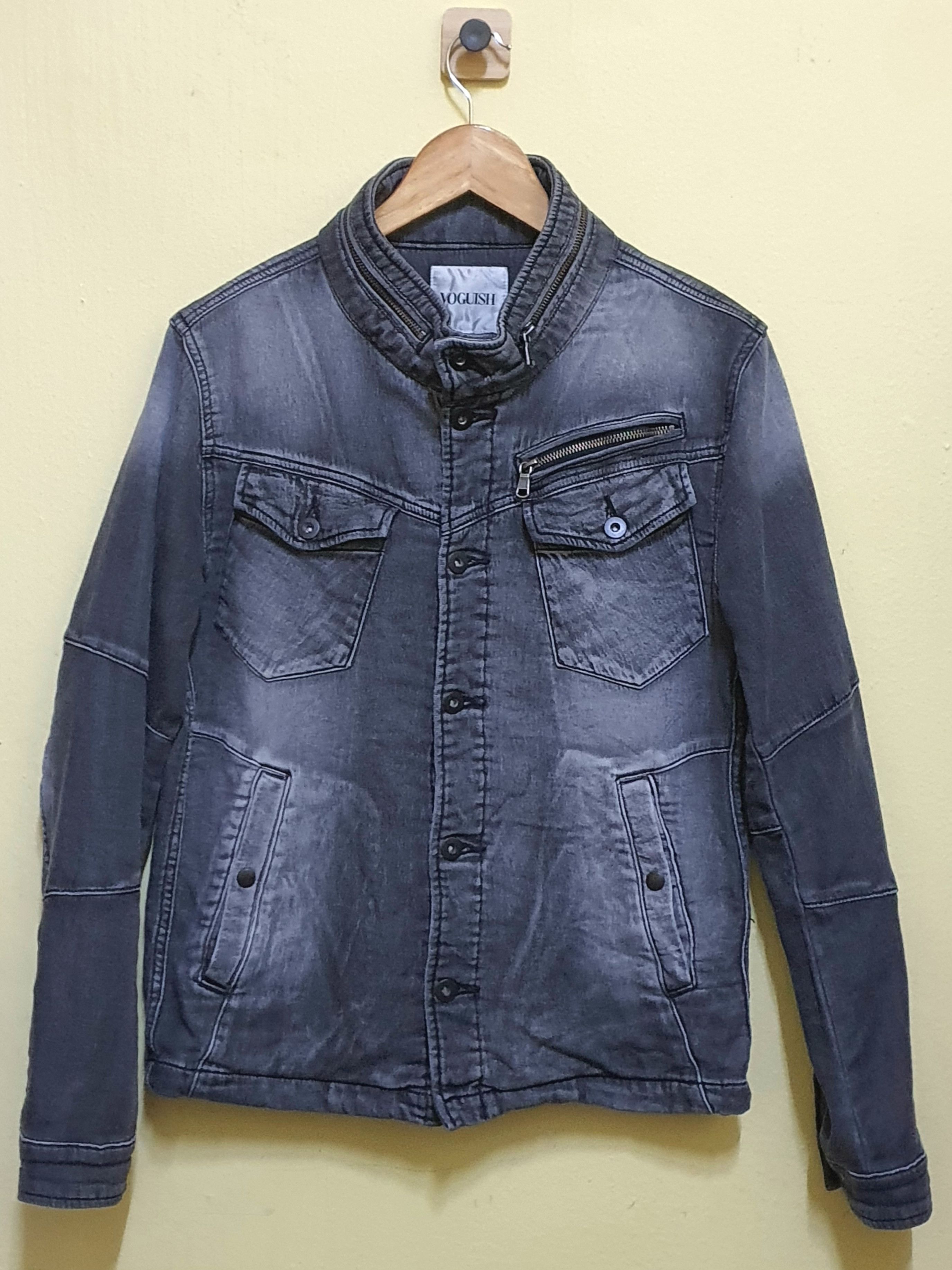 Japanese Brand Voguish Punk/Distressed/Washed Denim Jacket Size US M / EU 48-50 / 2 - 1 Thumbnail