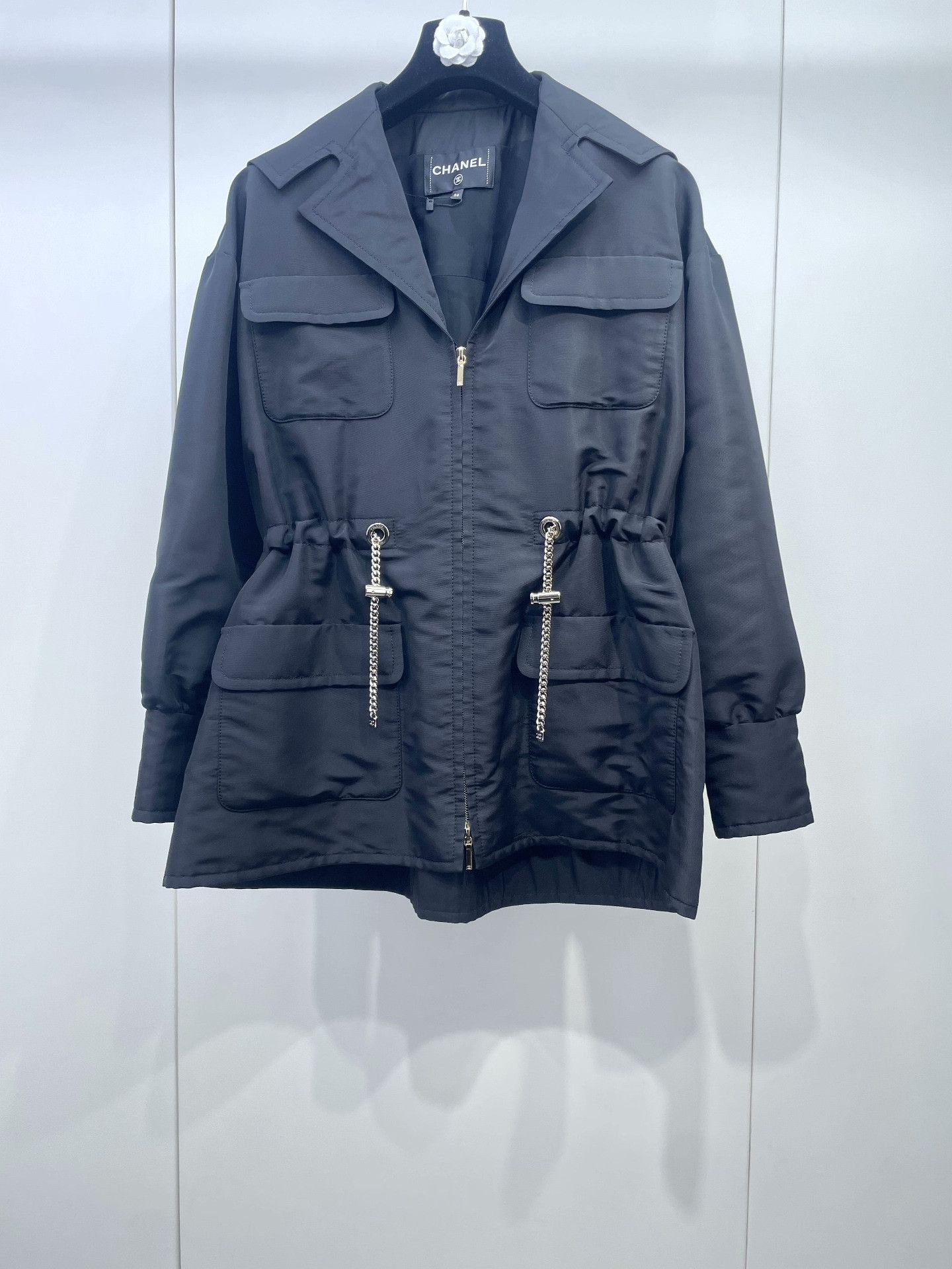 Chanel Chanel Naval Collar Metal Drawstring Trench Coat Size XXS / US 00 / IT 34 - 1 Thumbnail