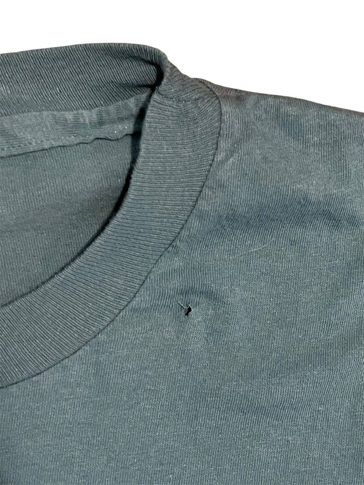 Hanes × Vintage Vintage Teal 90s Single Stitch Blank Men Pocket Tee Sz L Size US L / EU 52-54 / 3 - 2 Thumbnail
