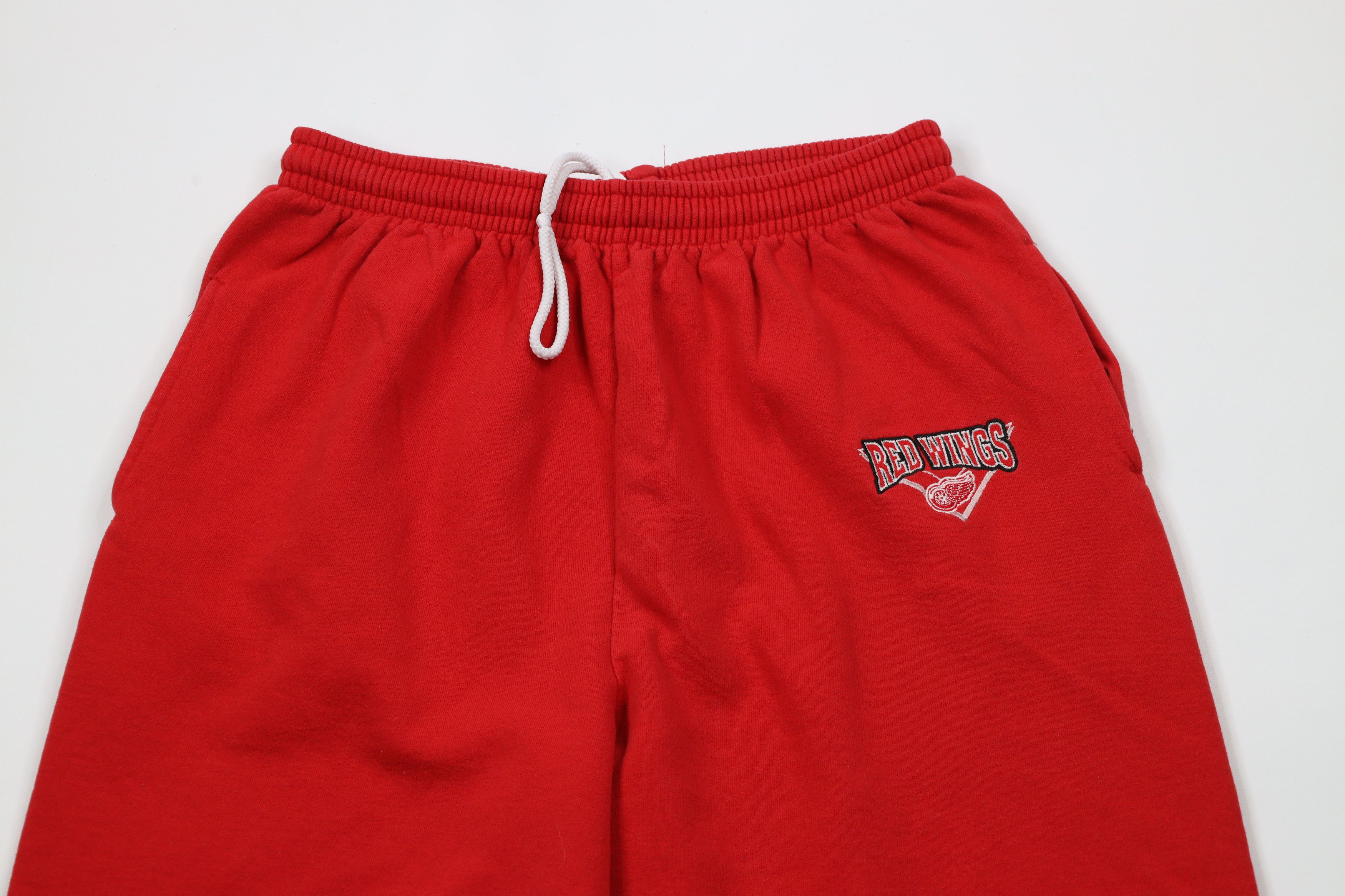 Vintage Vintage 90s Detroit Red Wings Hockey Sweatpants Joggers Red Size US 36 / EU 52 - 2 Thumbnail
