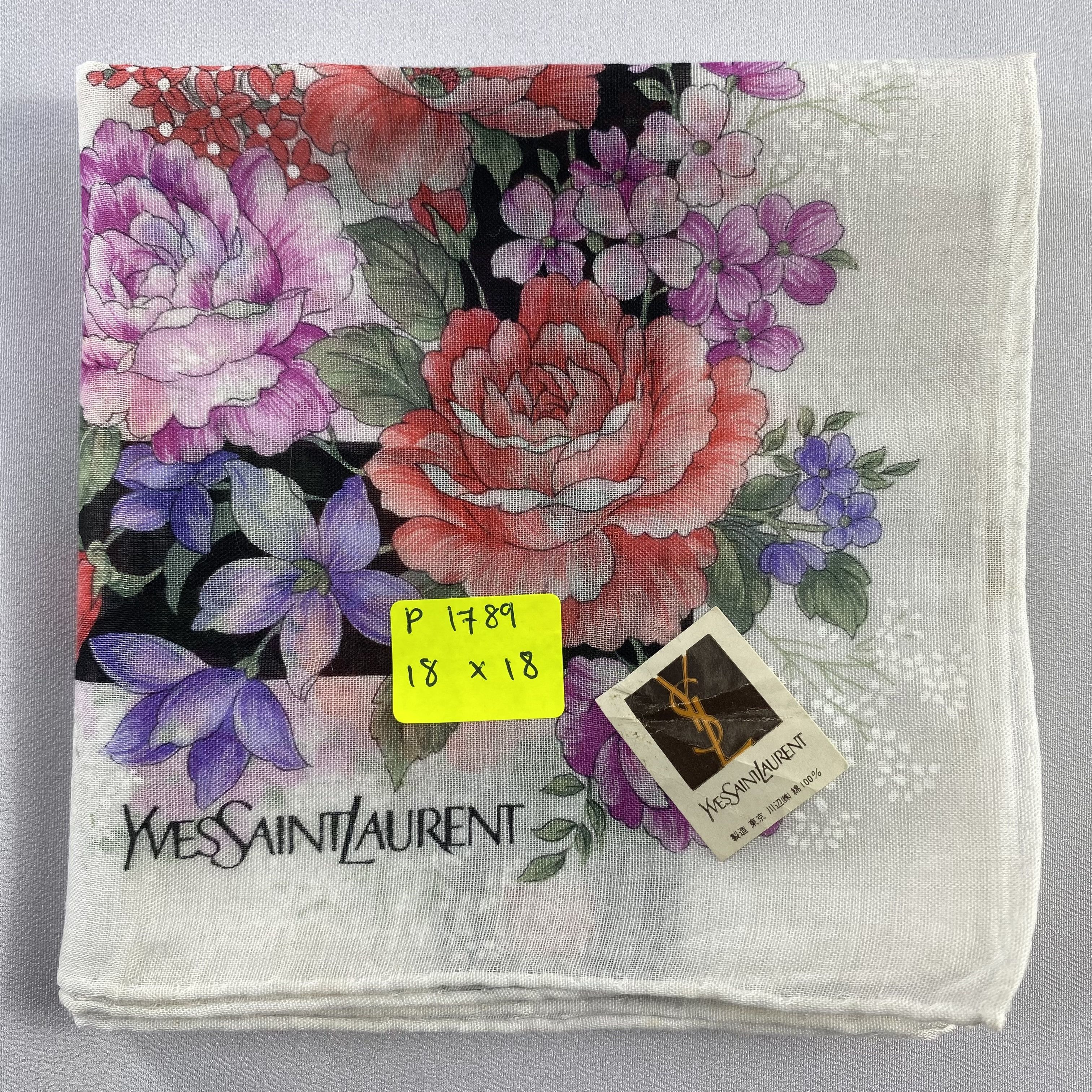 Vintage Yves Saint Laurent Bandana/ Handkerchief / Neckerchief-P1789 Size ONE SIZE - 6 Thumbnail