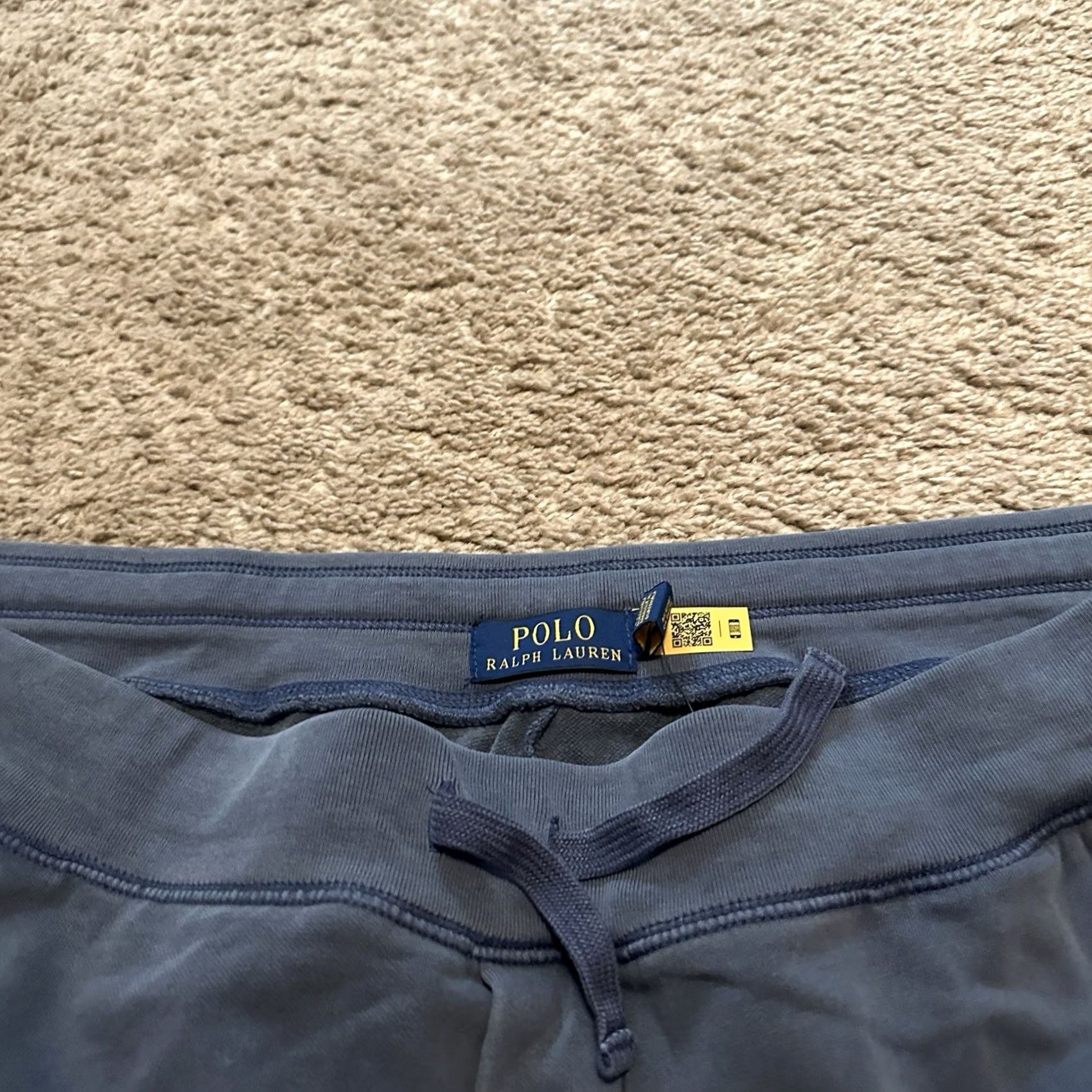 Polo Ralph Lauren VINTAGE Polo Ralph Lauren Shorts Mens 2XLT Fleece Navy Pockets Drawstring Elastic Waist 10 In Inseam Regular Logo Sports Preppy Cotton Blend Size US XXL / EU 58 / 5 - 2 Thumbnail