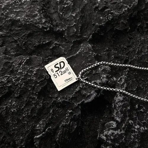 Jewelry SD Card Memory Card Pendant Necklace Size ONE SIZE - 4 Thumbnail