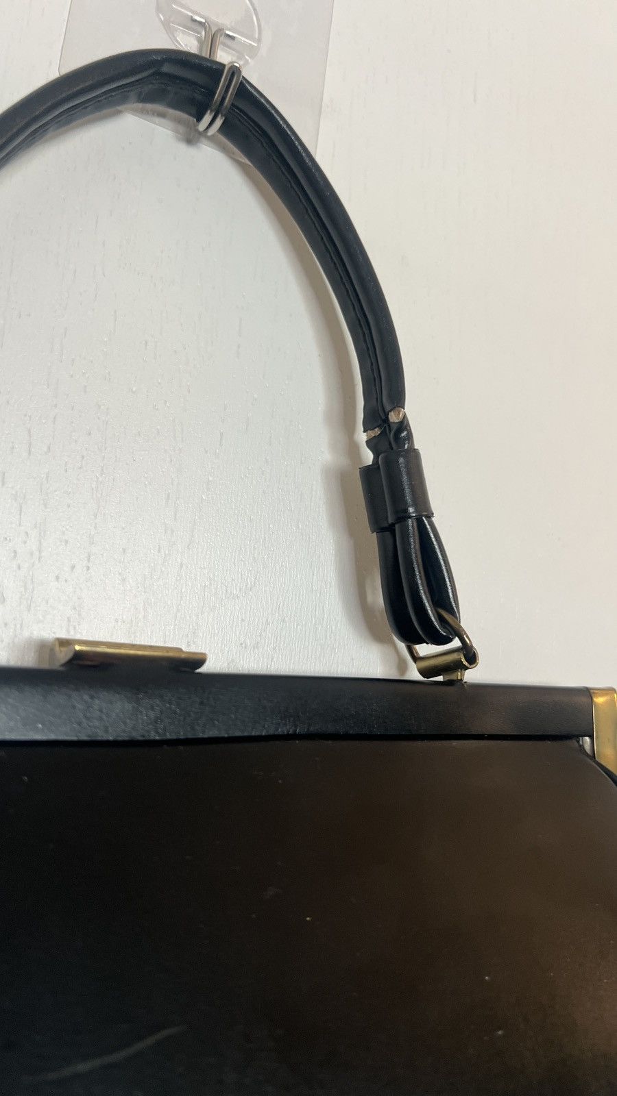 Other 1950s Vintage Era Dubette New York Black Leather Handbag Size ONE SIZE - 6 Thumbnail