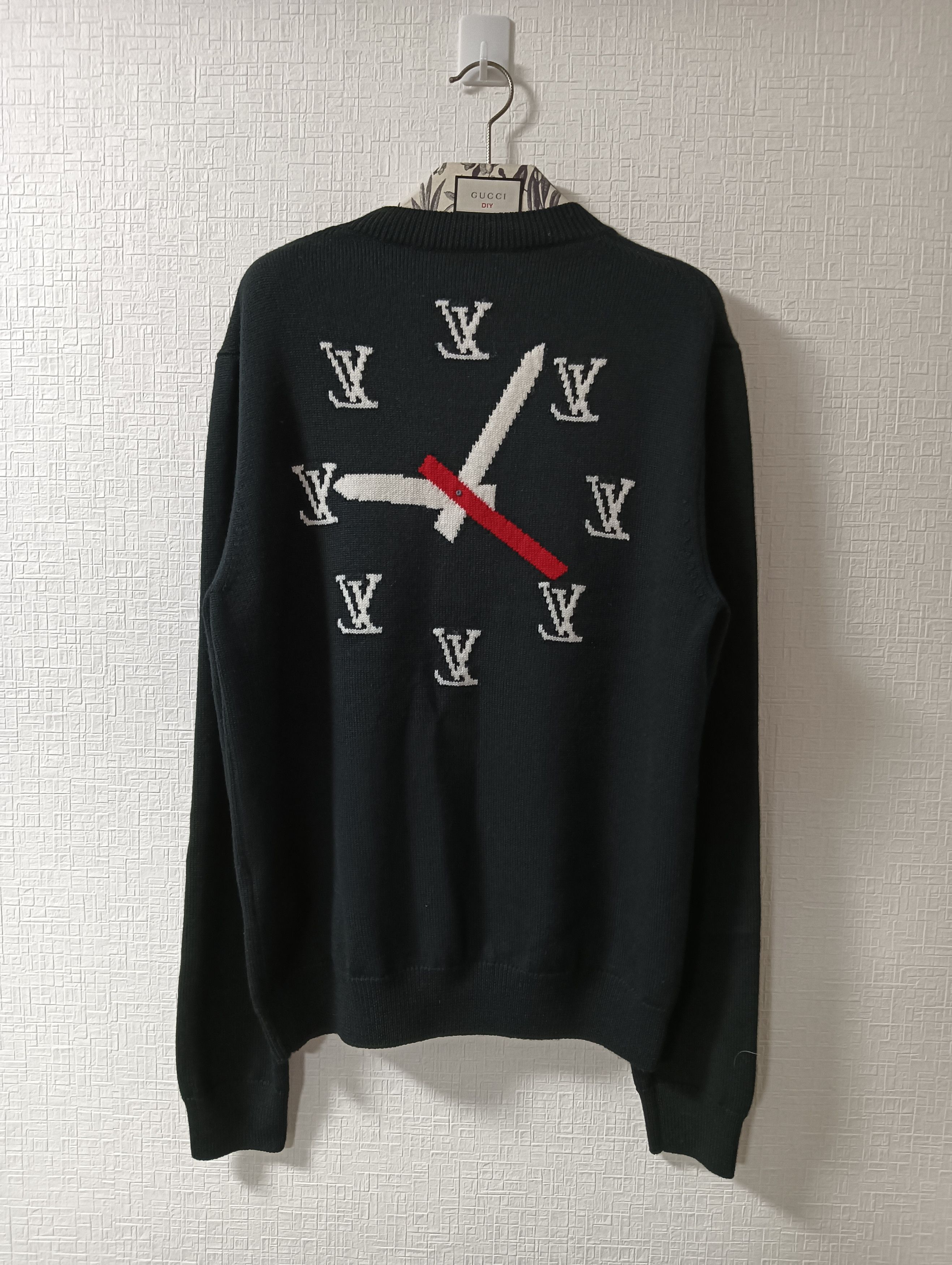 Louis Vuitton Intarsia Clock Logo Sweater Size US M / EU 48-50 / 2 - 2 Thumbnail