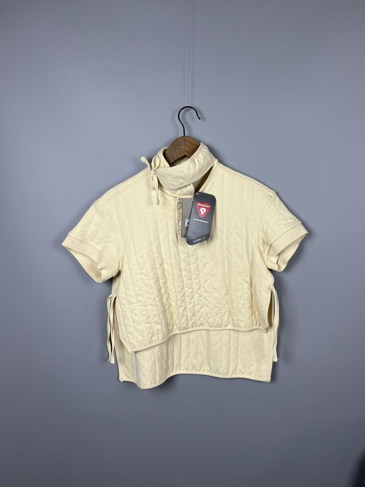 Craig Green Craig Green X Björn Borg Womens Cream Quilted Polo Shirt Size S / US 4 / IT 40 - 2 Thumbnail