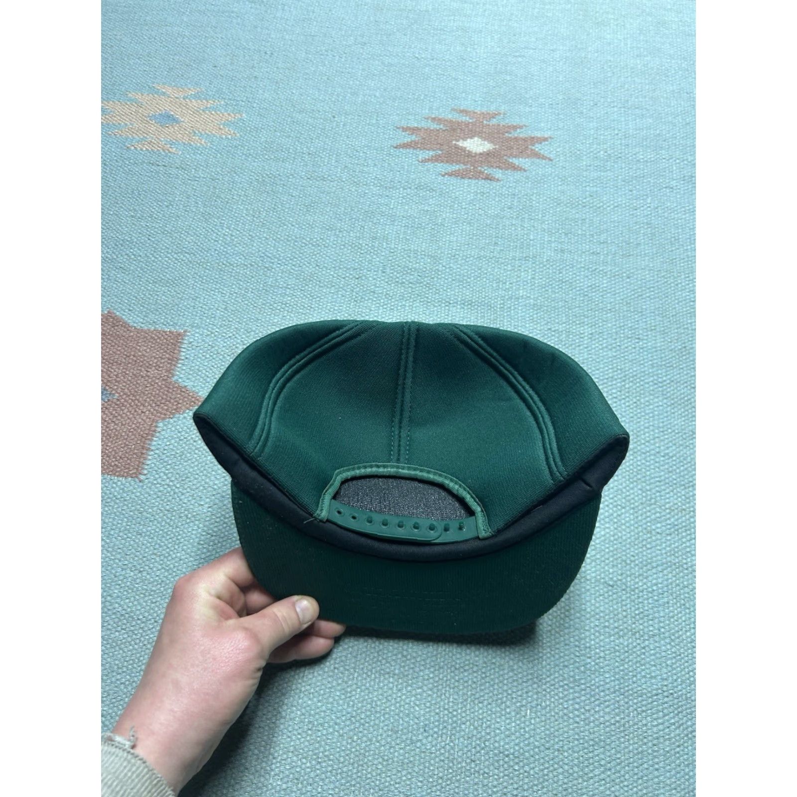 Vintage VINTAGE Ittner bean & grain Michigan farm forest green USA Snapback Hat Cap Adults Men Adjustable Green USA Theme 80s Size ONE SIZE - 4 Thumbnail