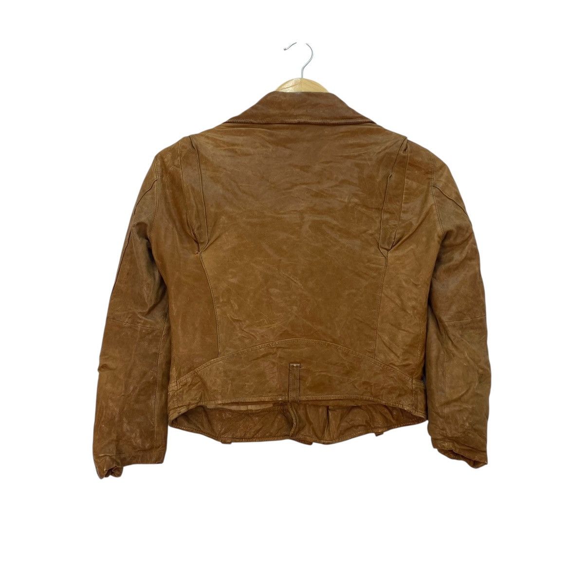 Japanese Brand Bannet Barret Sheep Leather Double Collar Jacket Size S / US 4 / IT 40 - 2 Thumbnail