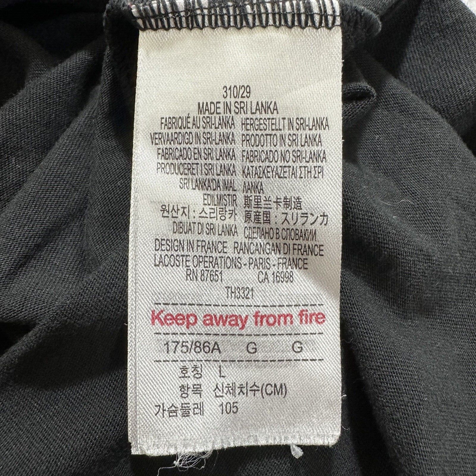 Lacoste Lacoste Large Crewneck Tee Black T Shirt Top Logo Patch Size L / US 10 / IT 46 - 13 Thumbnail