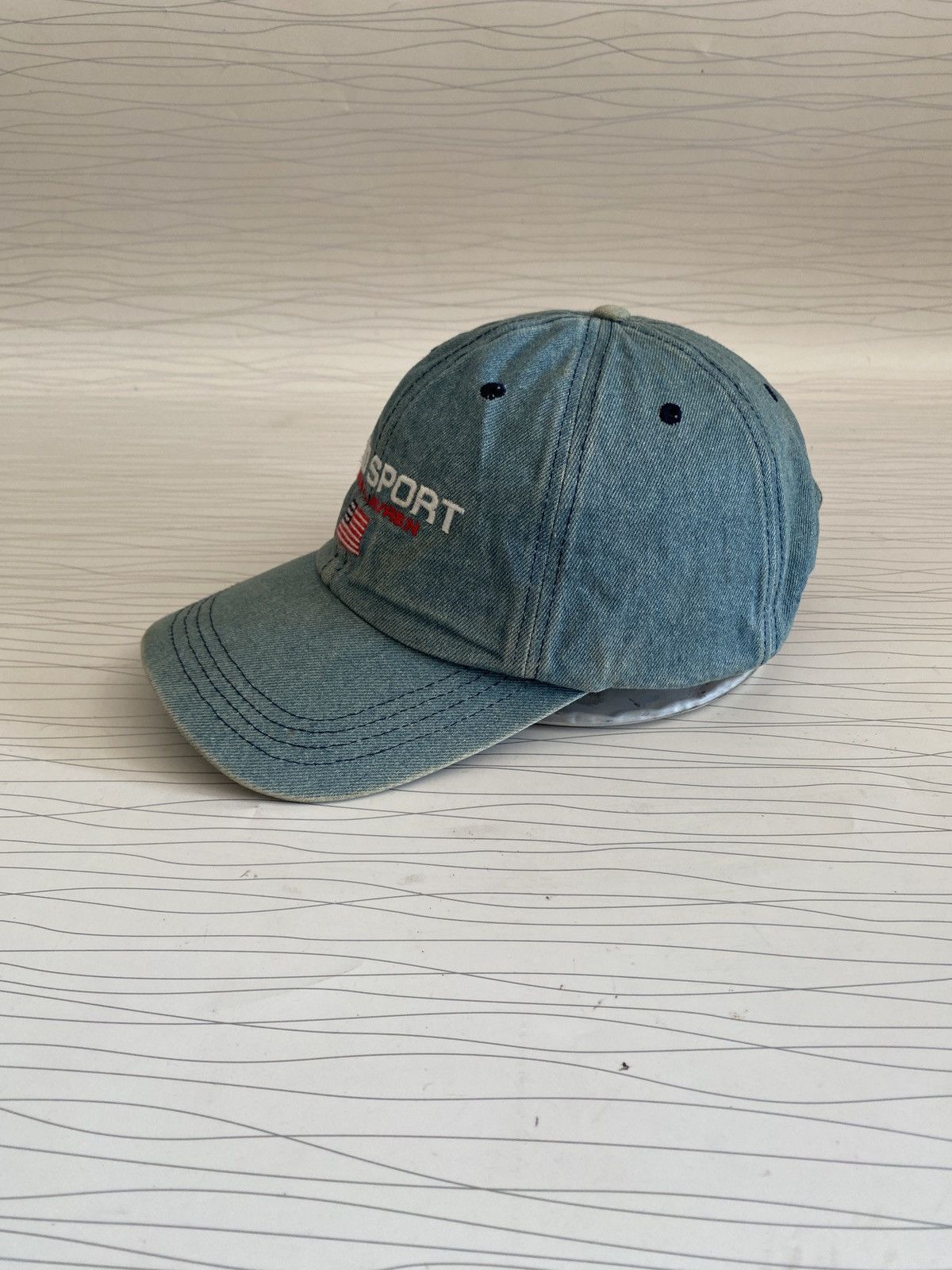 Polo Ralph Lauren 💥Vintage Polo Sport Denim Cap Size ONE SIZE - 5 Thumbnail