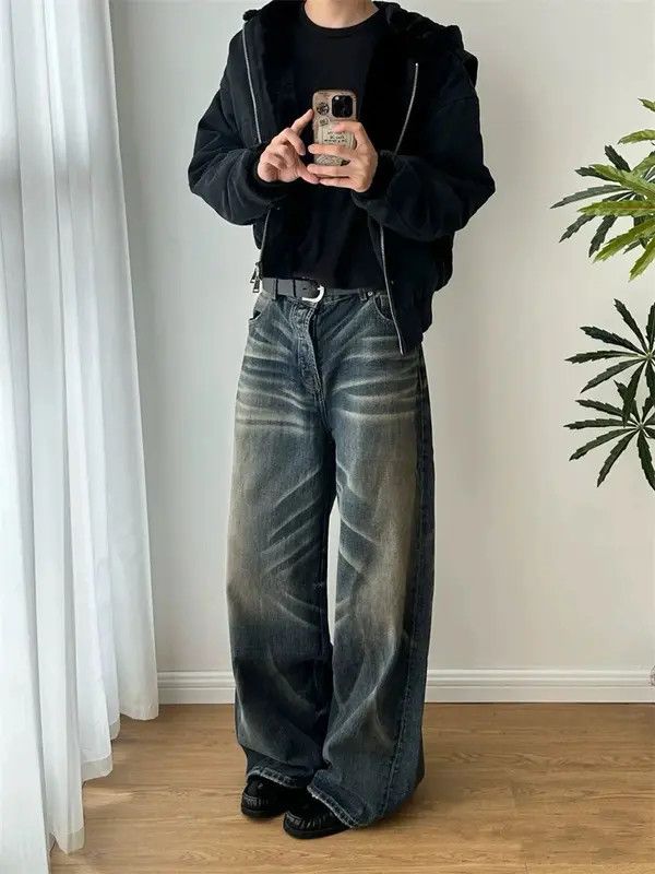 Jean Akiyama x Arisa Baggy Light Wash Wide Leg Denim Jeans Size US 32 / EU 48 - 3 Thumbnail