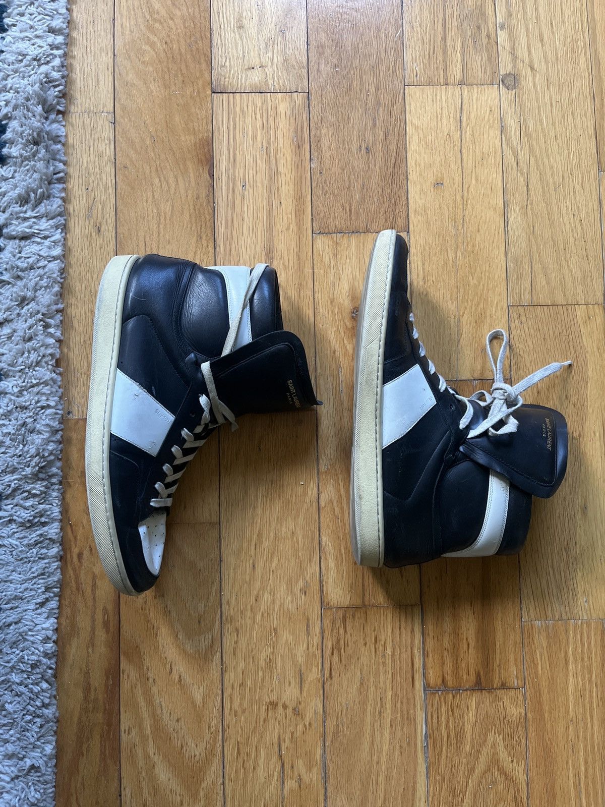 Saint Laurent Paris Saint Laurent basketball HighTop sneaker Size US 13 / EU 46 - 3 Thumbnail