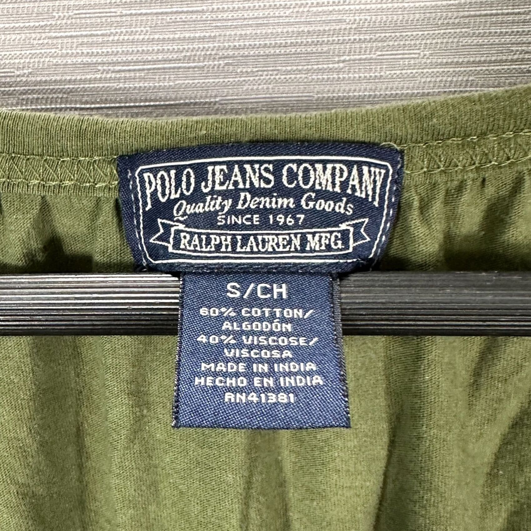 Polo Ralph Lauren Polo Ralph Lauren Polo Jeans Co Top Womens S Green 3/4 Sleeve Henley Vintage Cotton Knit Button Logo Casual Shirt Ladies Size S / US 4 / IT 40 - 5 Thumbnail