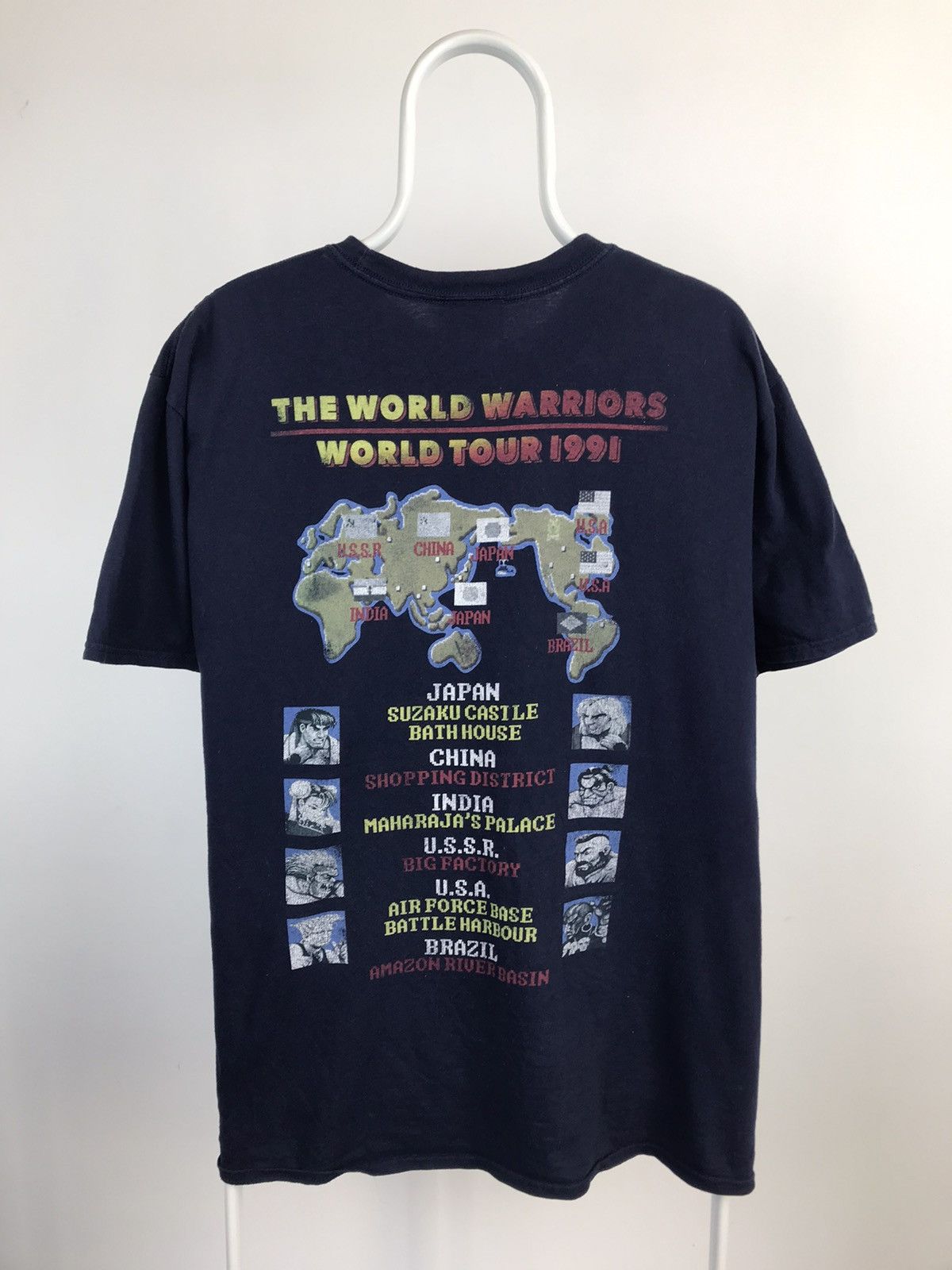 Vintage Vintage Street Fighter 2 World Tour 91 Tee Size US XL / EU 56 / 4 - 1 Thumbnail
