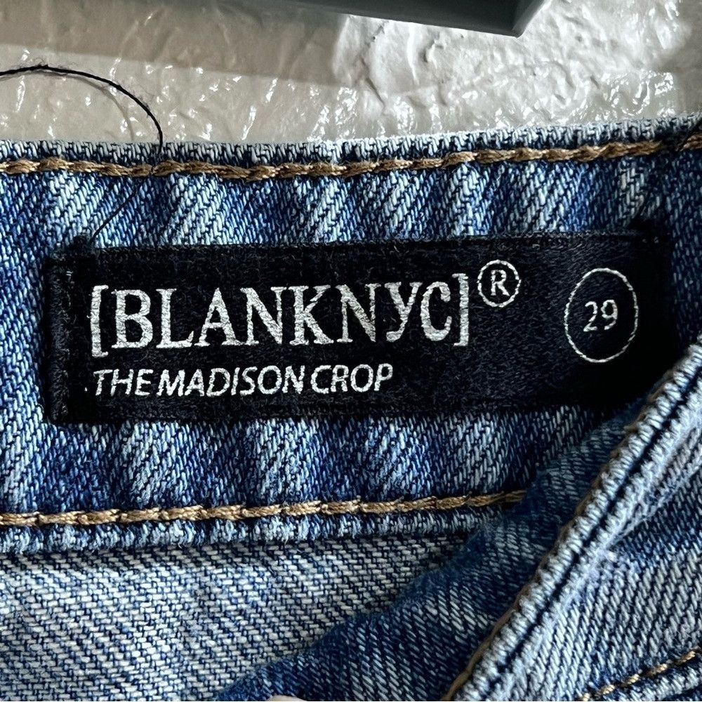 BLANKNYC Blank NYC The Madison Crop High Rise Distressed Jeans Women Size 29" - 6 Thumbnail