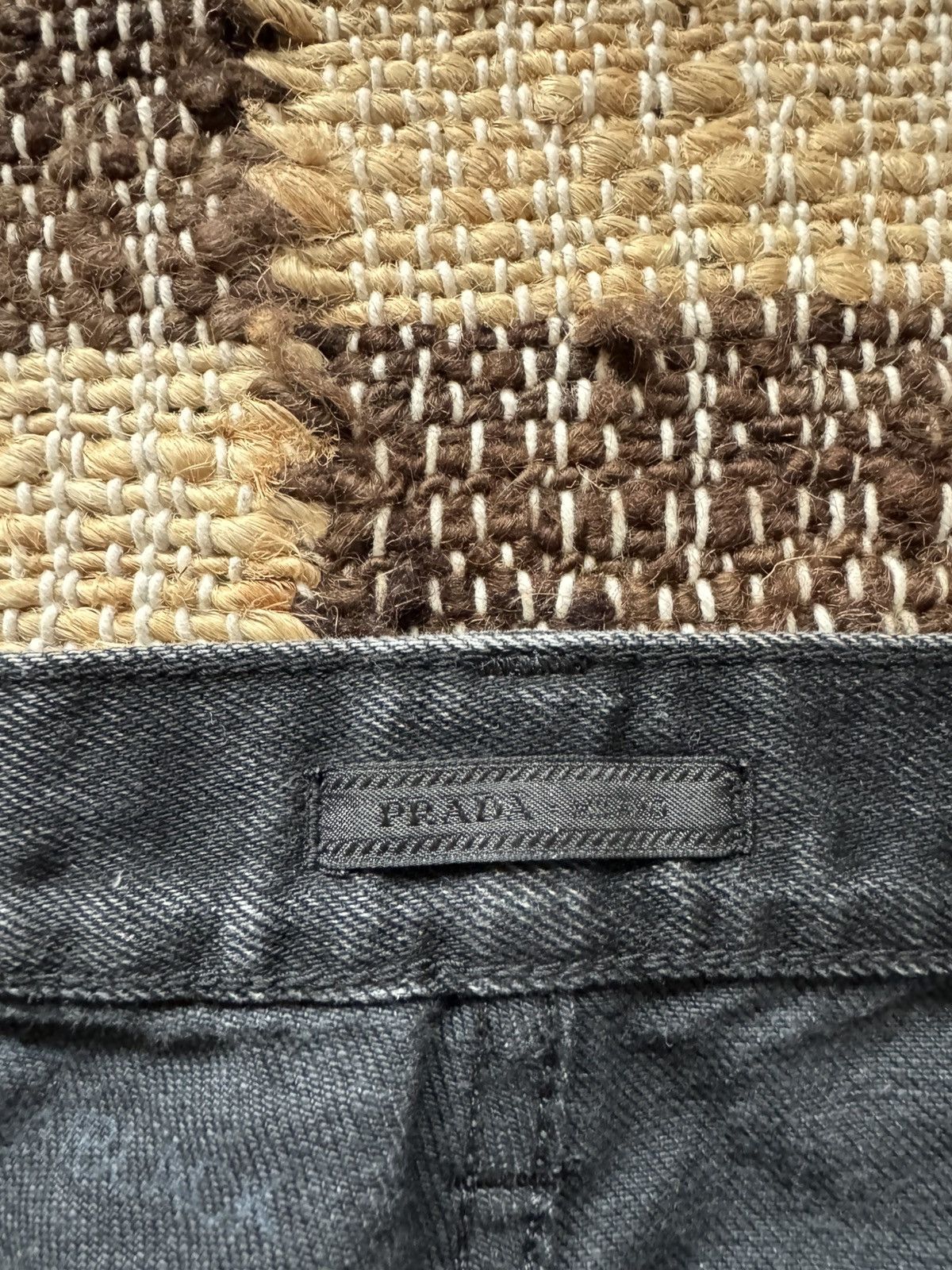 Prada Black Triangle Logo Denim Size US 32 / EU 48 - 8 Thumbnail