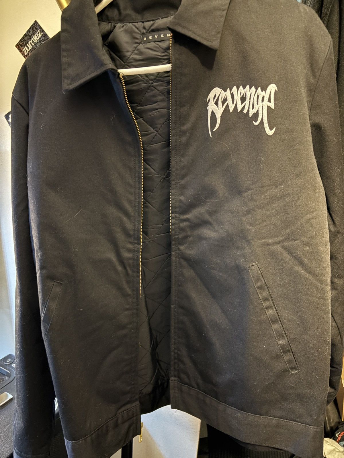 Revenge Black Embroidered LA Pop Up Revenge Work Jacket Size US M / EU 48-50 / 2 - 2 Thumbnail
