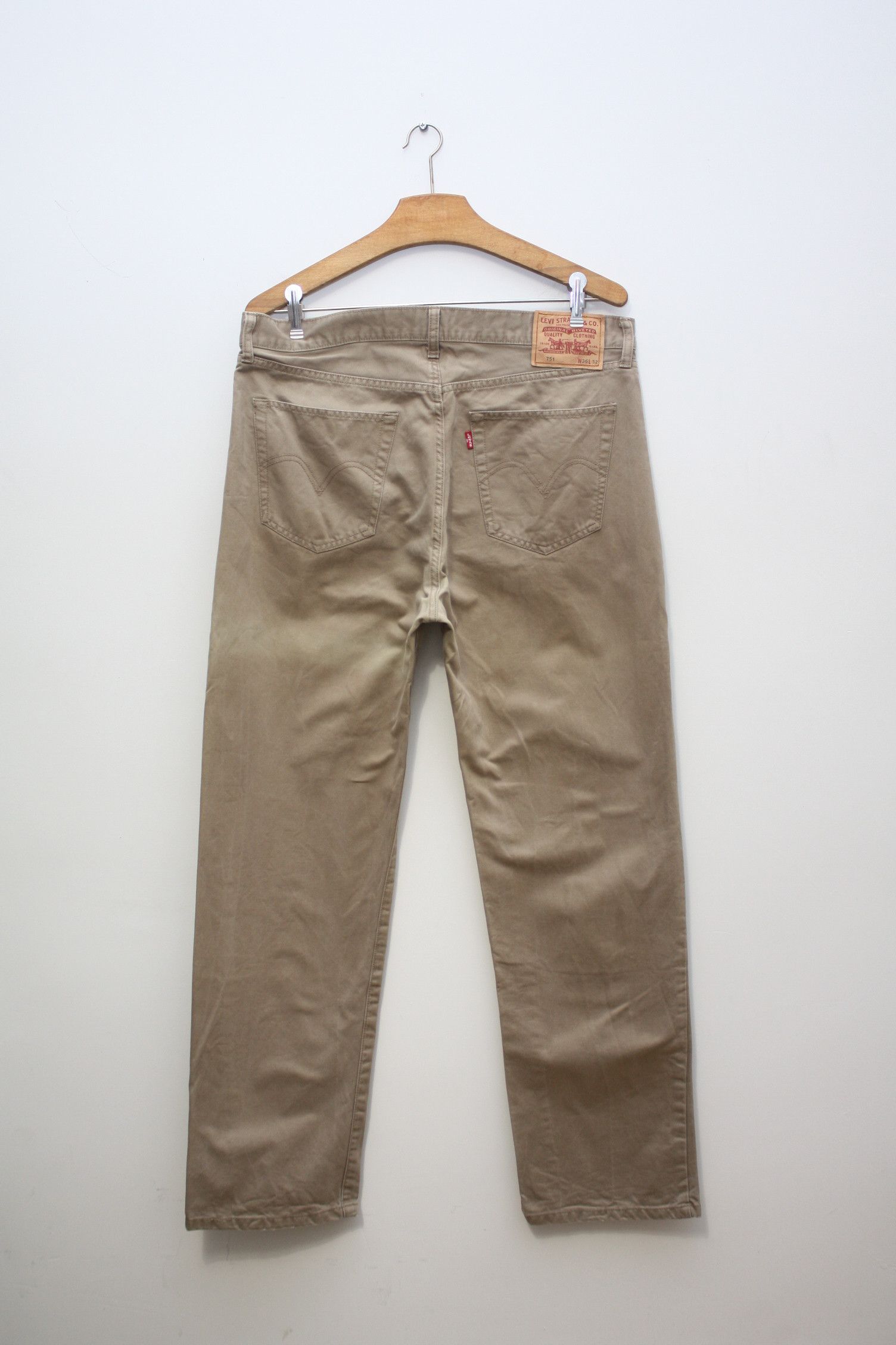 Levi's Levi's 751 Beige Casual Denim Pants Men's W36L32 Size US 36 / EU 52 - 2 Thumbnail