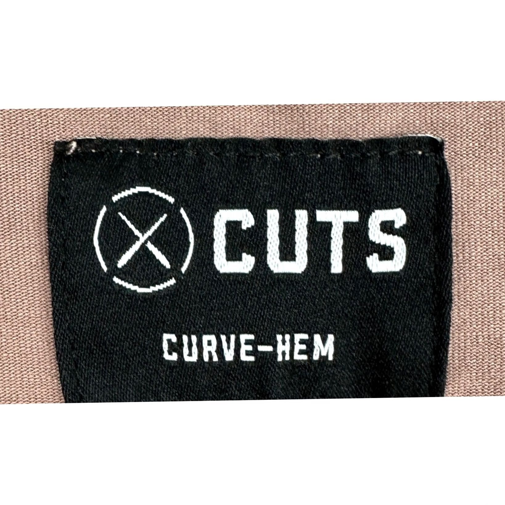 Cuts Cuts Curve-Hem T-Shirt Mens XL Mauve Pink PYCA Pro Crewneck Stretch Short Sleeve Size US XL / EU 56 / 4 - 4 Thumbnail
