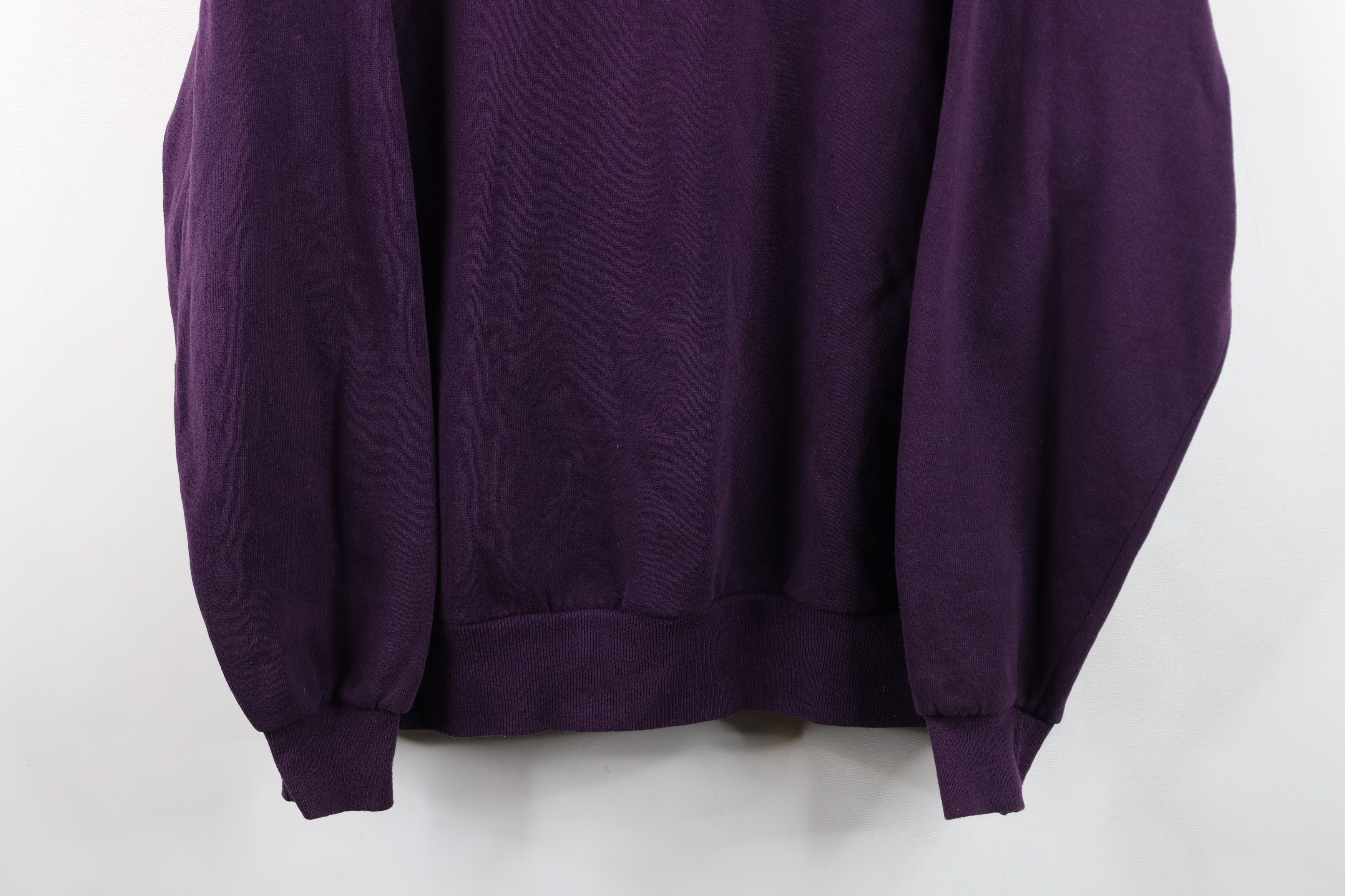 Vintage Vintage 90s Streetwear Blank Crewneck Sweatshirt Purple USA Size XL / US 12-14 / IT 48-50 - 3 Thumbnail