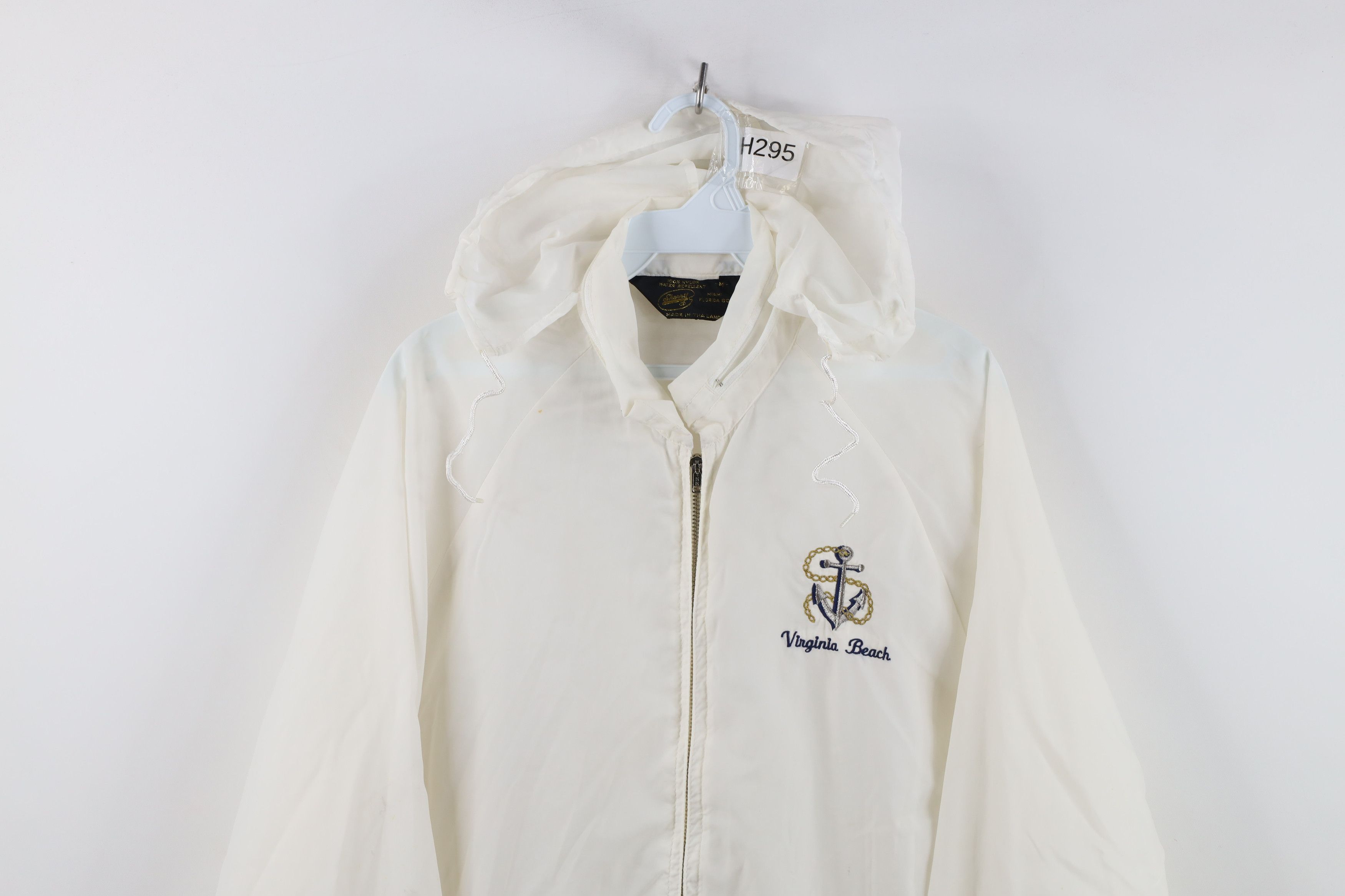 Vintage Vintage 70s 80s Beach Sailing Hooded Windbreaker Jacket USA Size US M / EU 48-50 / 2 - 2 Thumbnail
